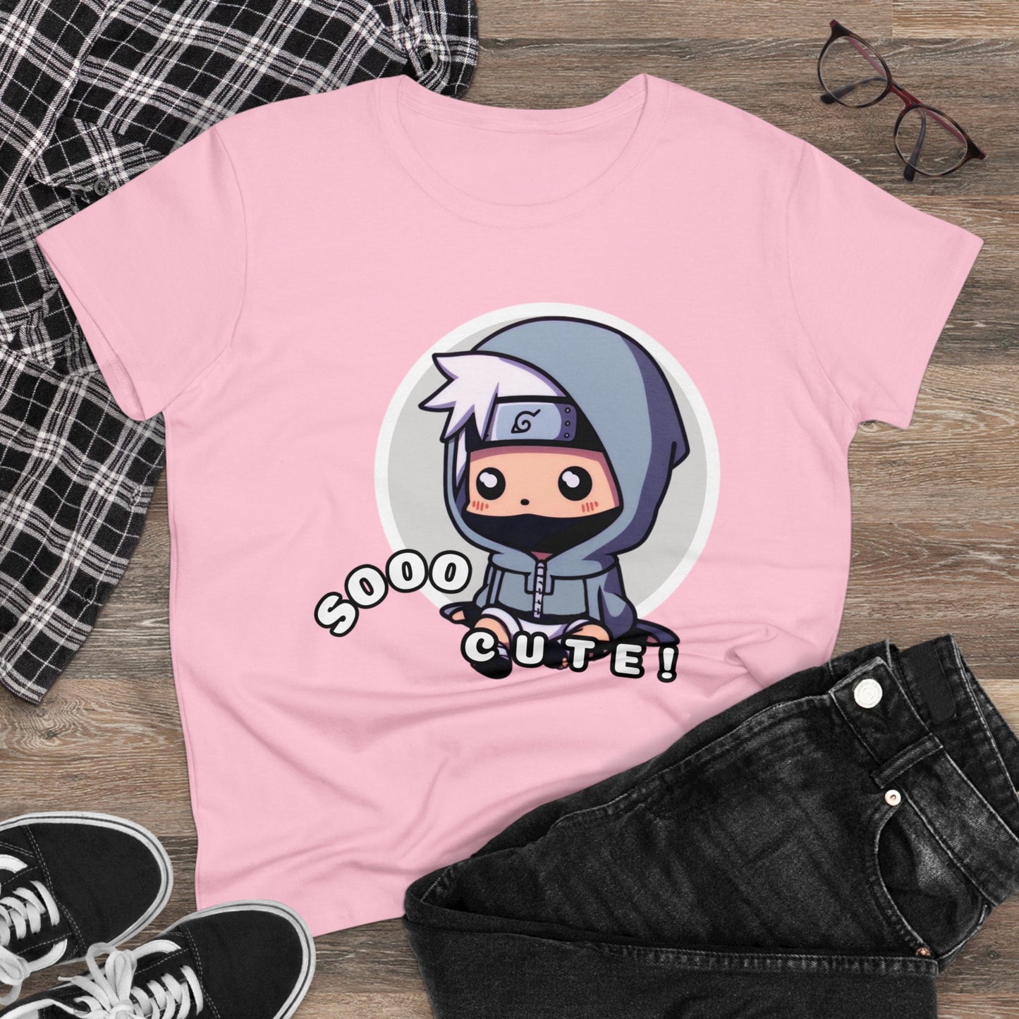 Cute Edition: Copy ninja technique; mini shadow clone jutsu, Women's Cotton Graphic Tee