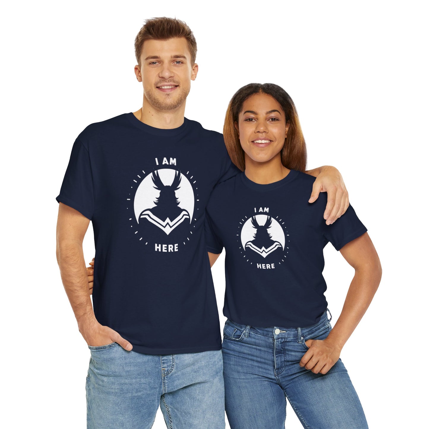 Unleash Your Hero Within: Mighty Silhouette Empowerment Tee Unisex Heavy Cotton Tee