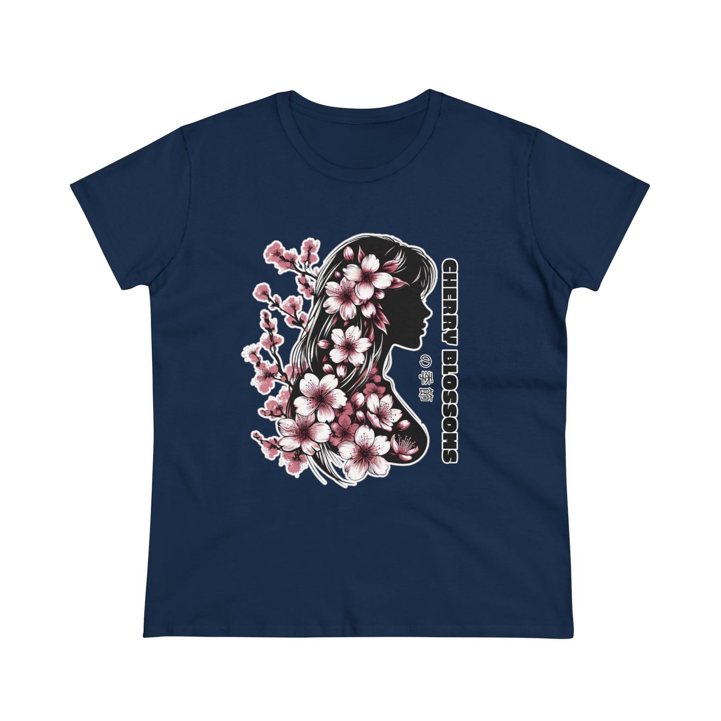 Blossoming Dreams: Dance of Cherry Petals Midweight Cotton Tee