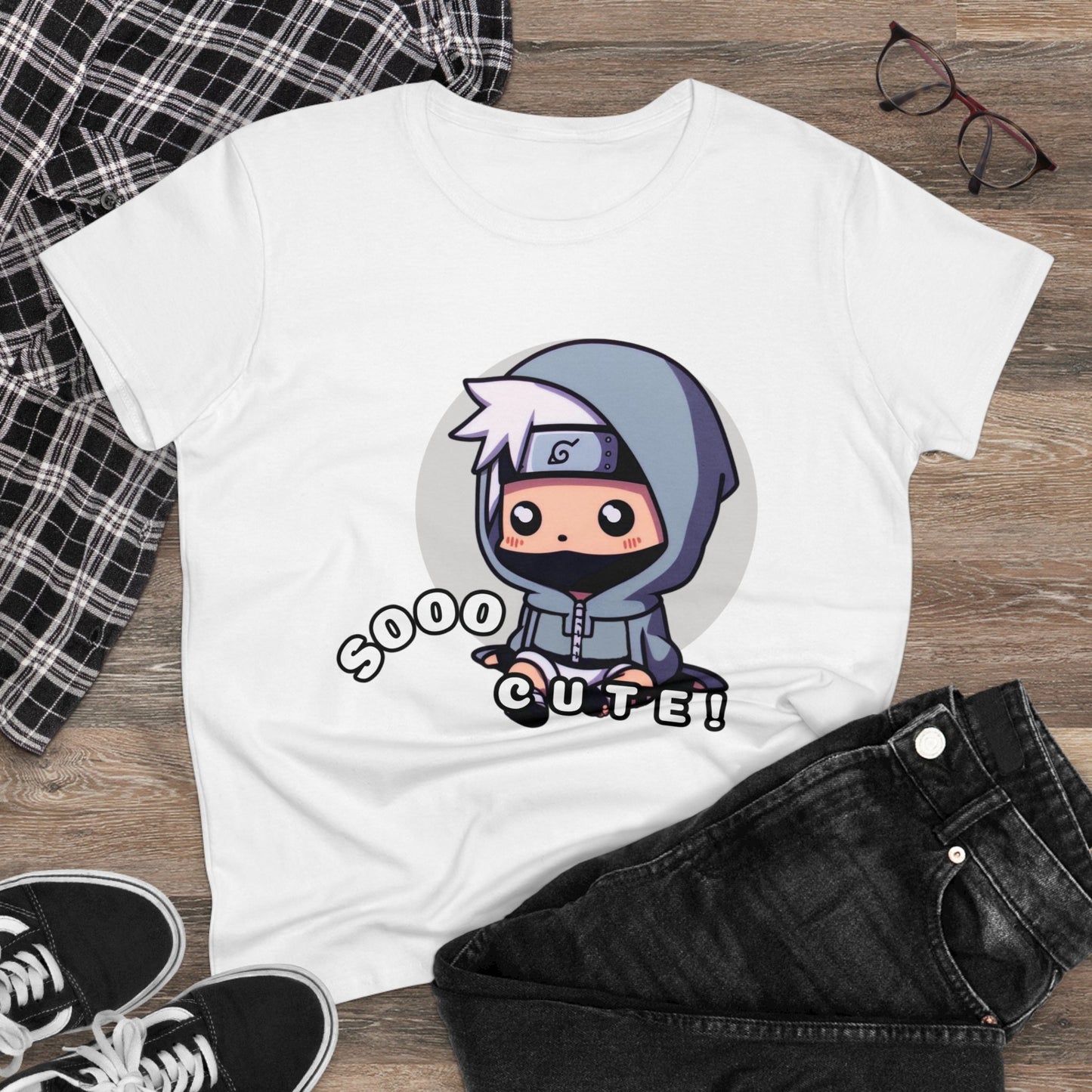 Cute Edition: Copy ninja technique; mini shadow clone jutsu, Women's Cotton Graphic Tee
