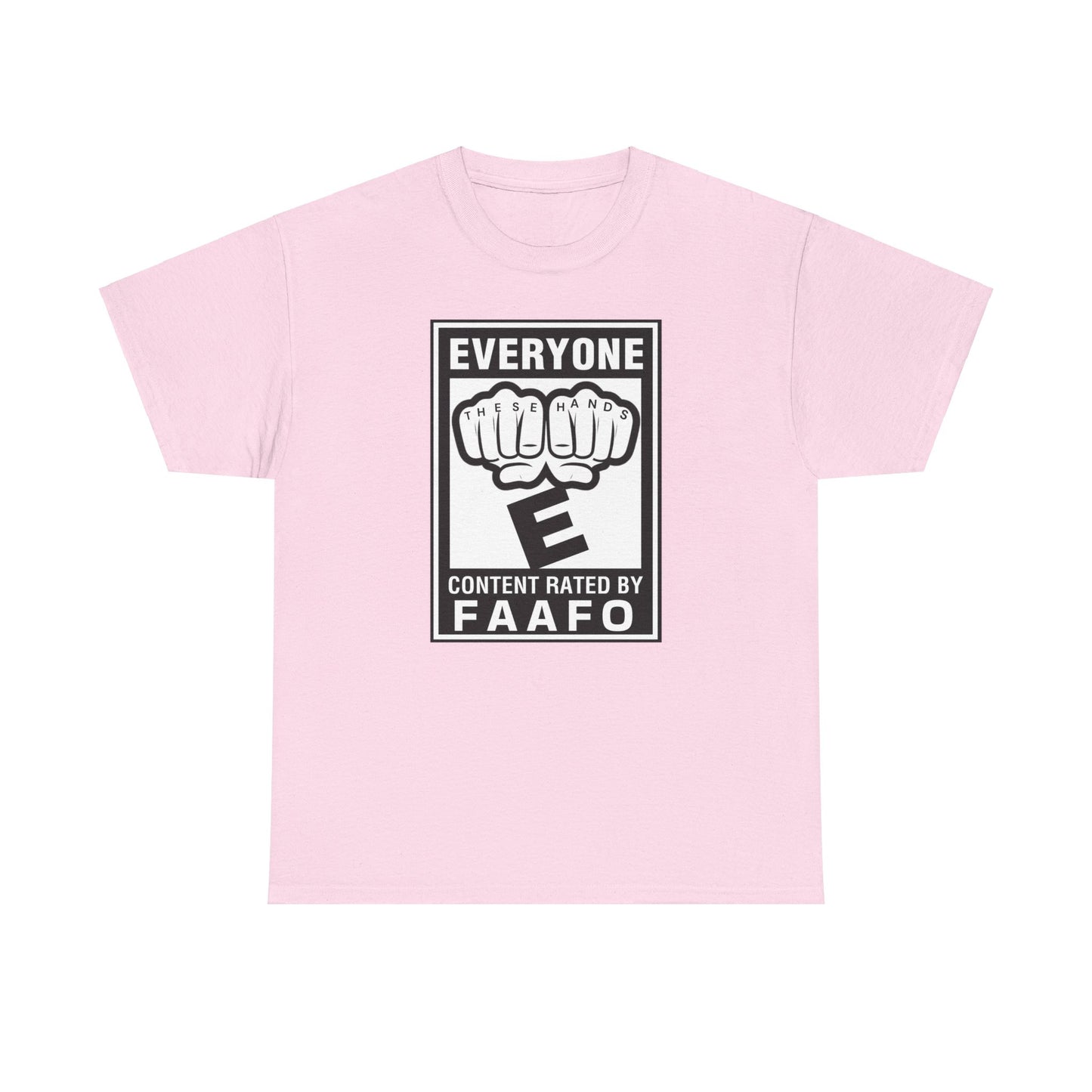 The Great Equalizer, These hands rated E for everyone Unisex Heavy Cotton Tee
