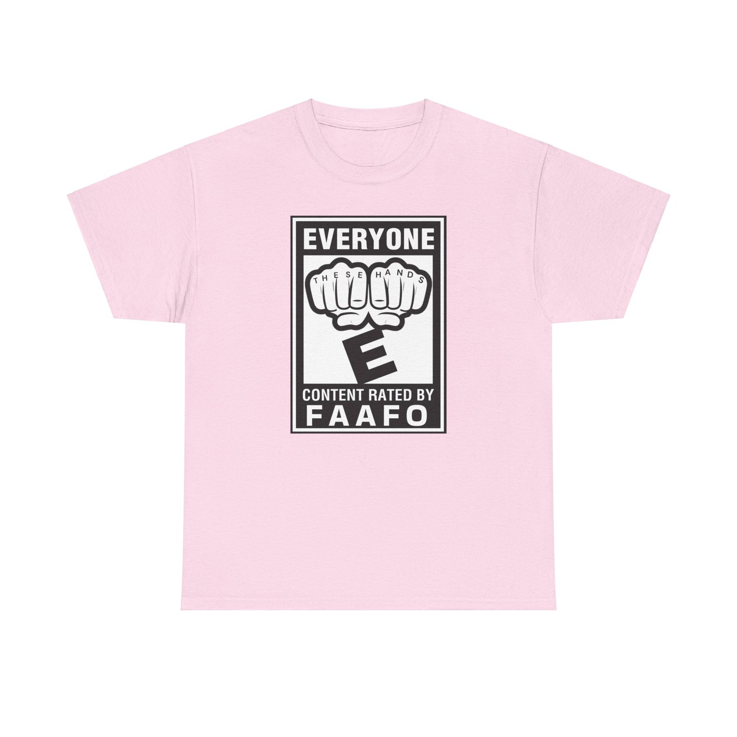 The Great Equalizer, These hands rated E for everyone Unisex Heavy Cotton Tee