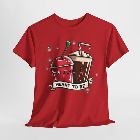 Fizzy Fate: Cherry Soda & Root Beer - Sippin' Soulmates, Unisex Heavy Cotton Tee