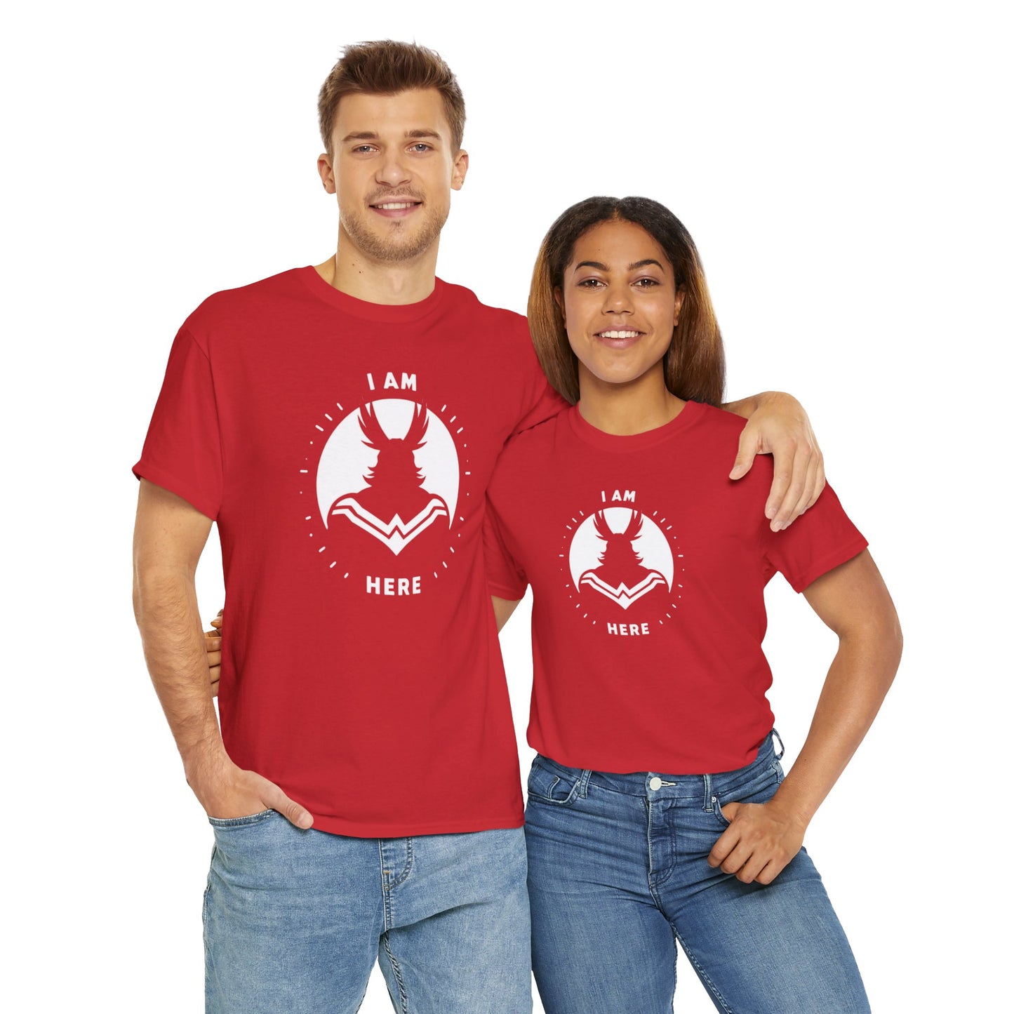 Unleash Your Hero Within: Mighty Silhouette Empowerment Tee Unisex Heavy Cotton Tee