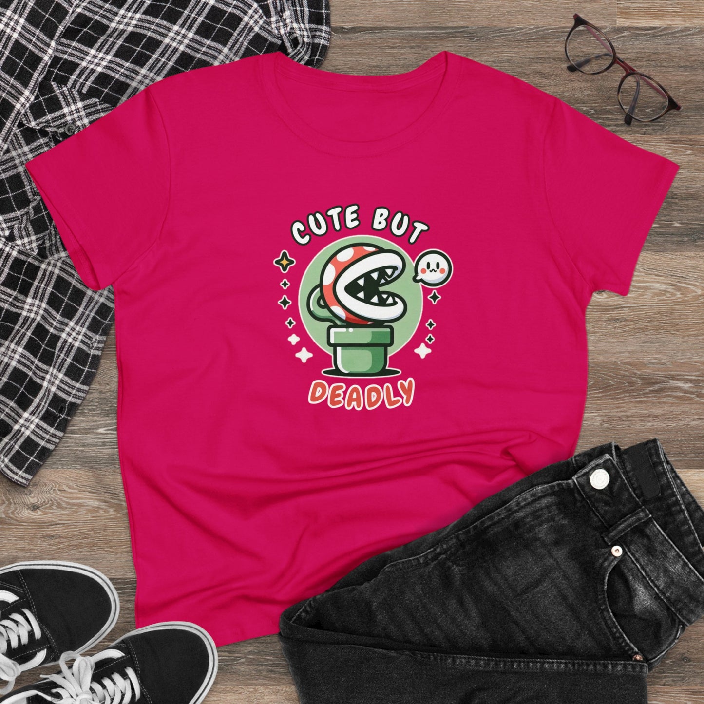 Women's Tee, Lethal Loveliness: Piranha Style