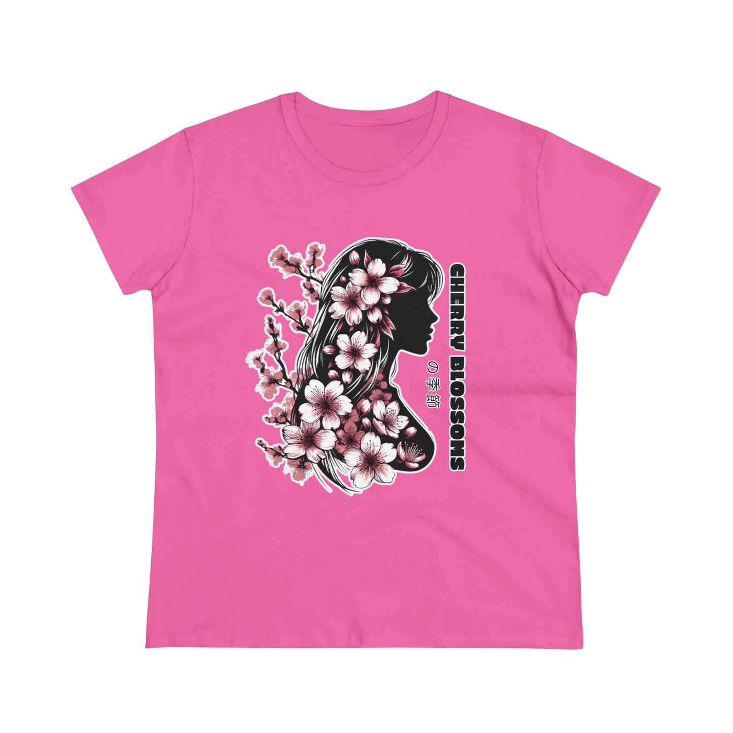 Blossoming Dreams: Dance of Cherry Petals Midweight Cotton Tee