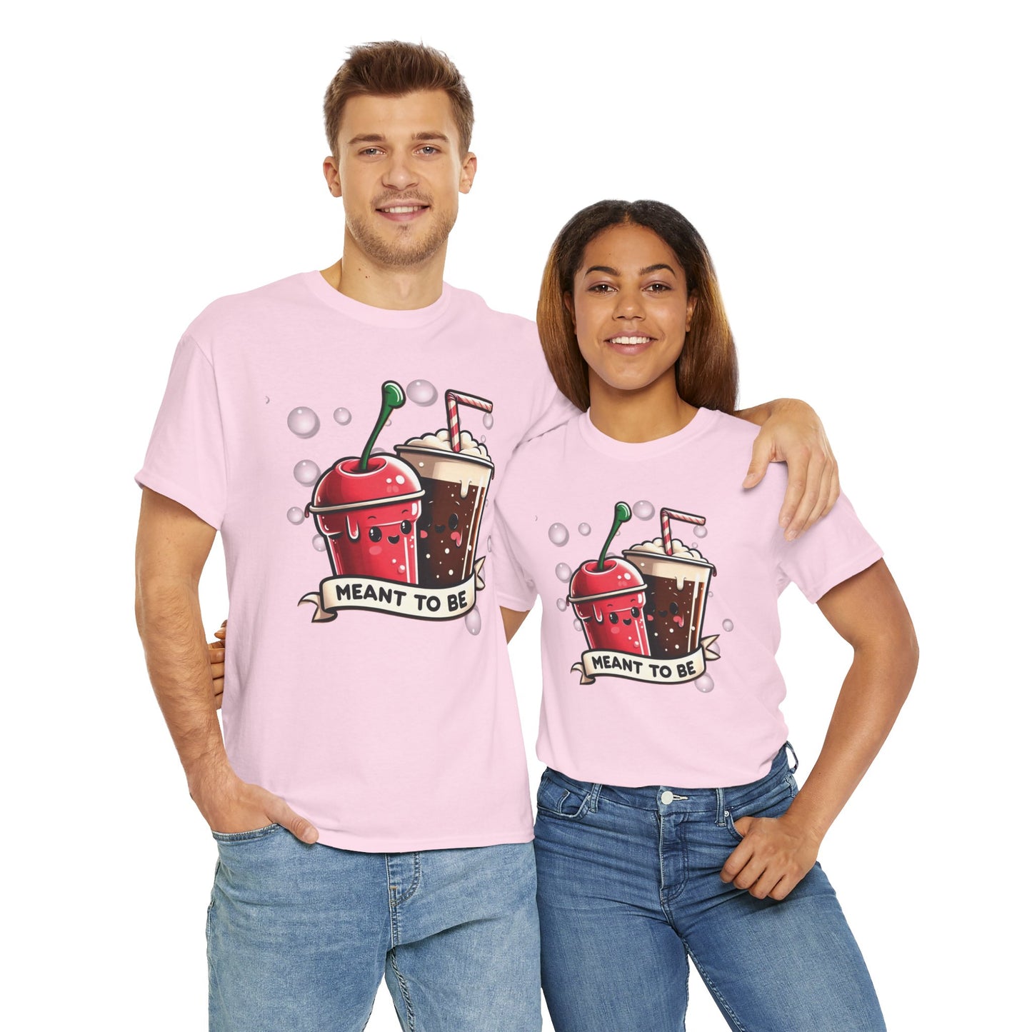Fizzy Fate: Cherry Soda & Root Beer - Sippin' Soulmates, Unisex Heavy Cotton Tee