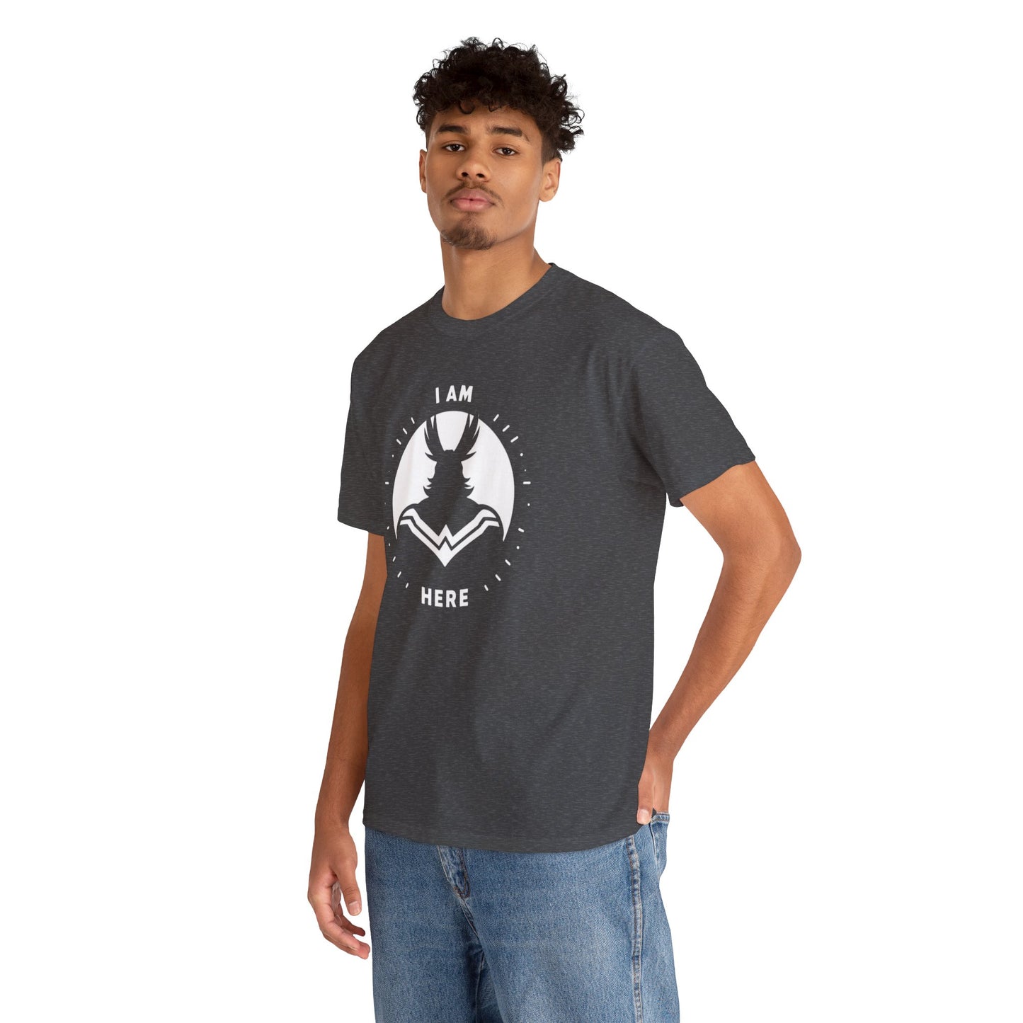 Unleash Your Hero Within: Mighty Silhouette Empowerment Tee Unisex Heavy Cotton Tee