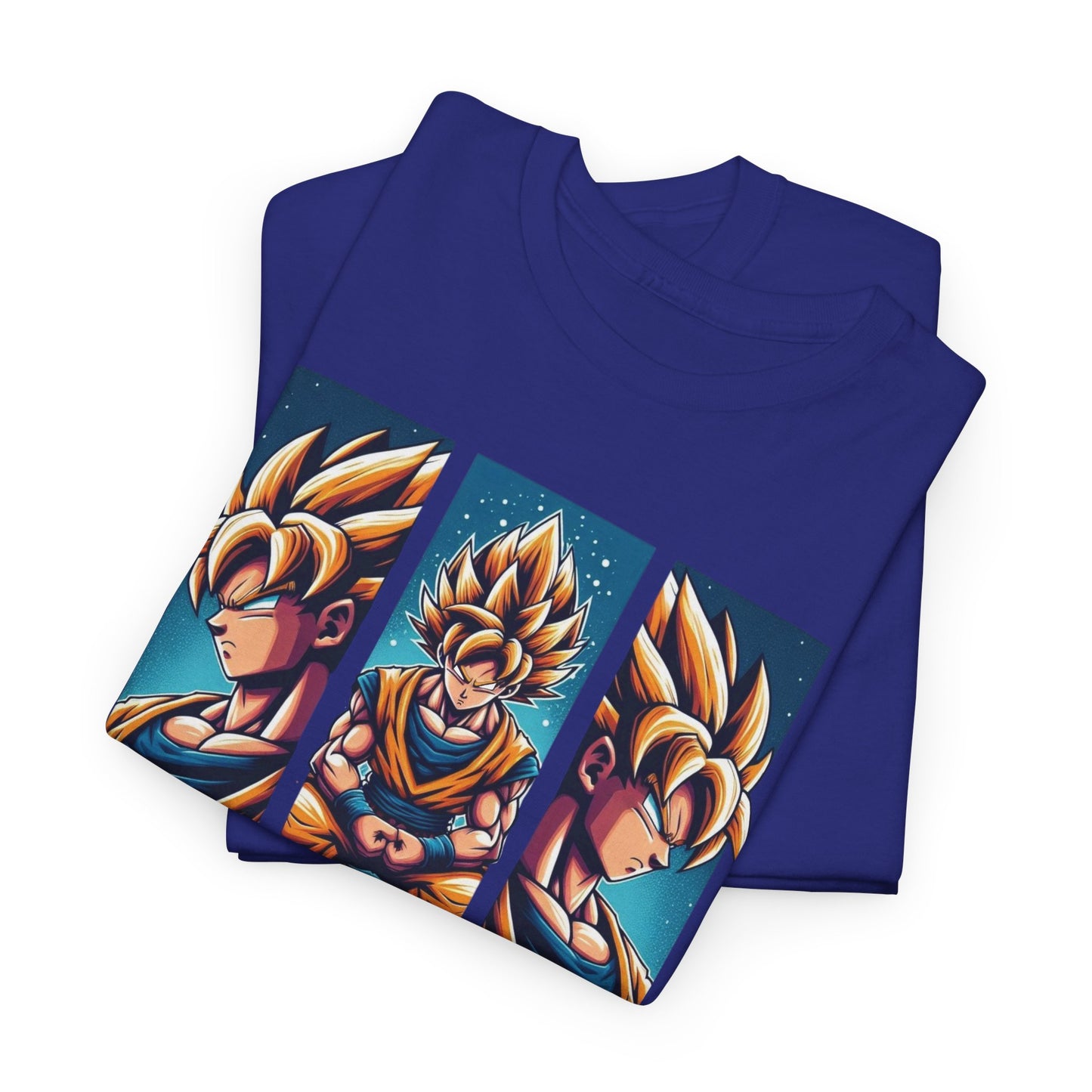 Dragon Power Tee: Goku's Rise - 'Even the Lowest Born Can Outdo the Elite' - 3 Epic Angles Design Unisex Heavy cotton Tee