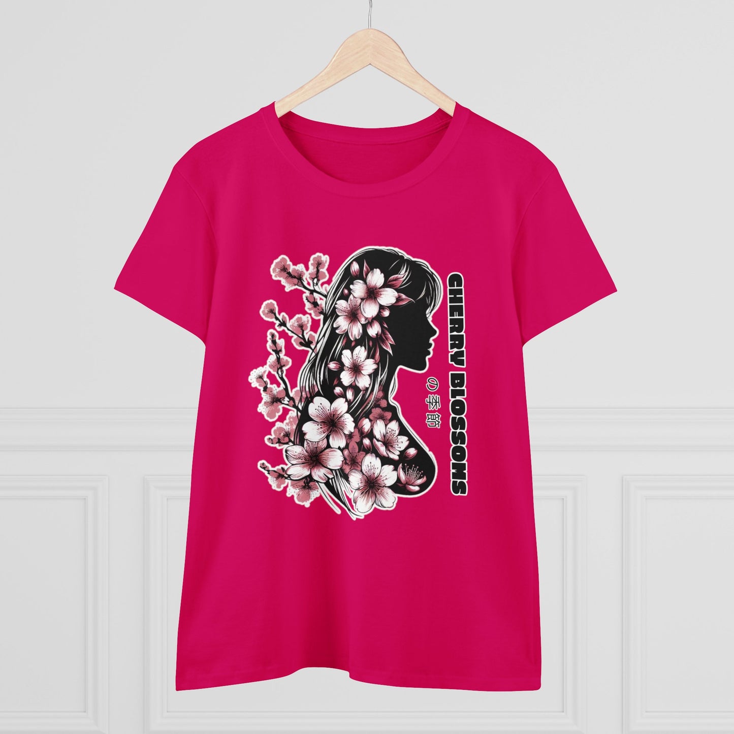 Blossoming Dreams: Dance of Cherry Petals Midweight Cotton Tee