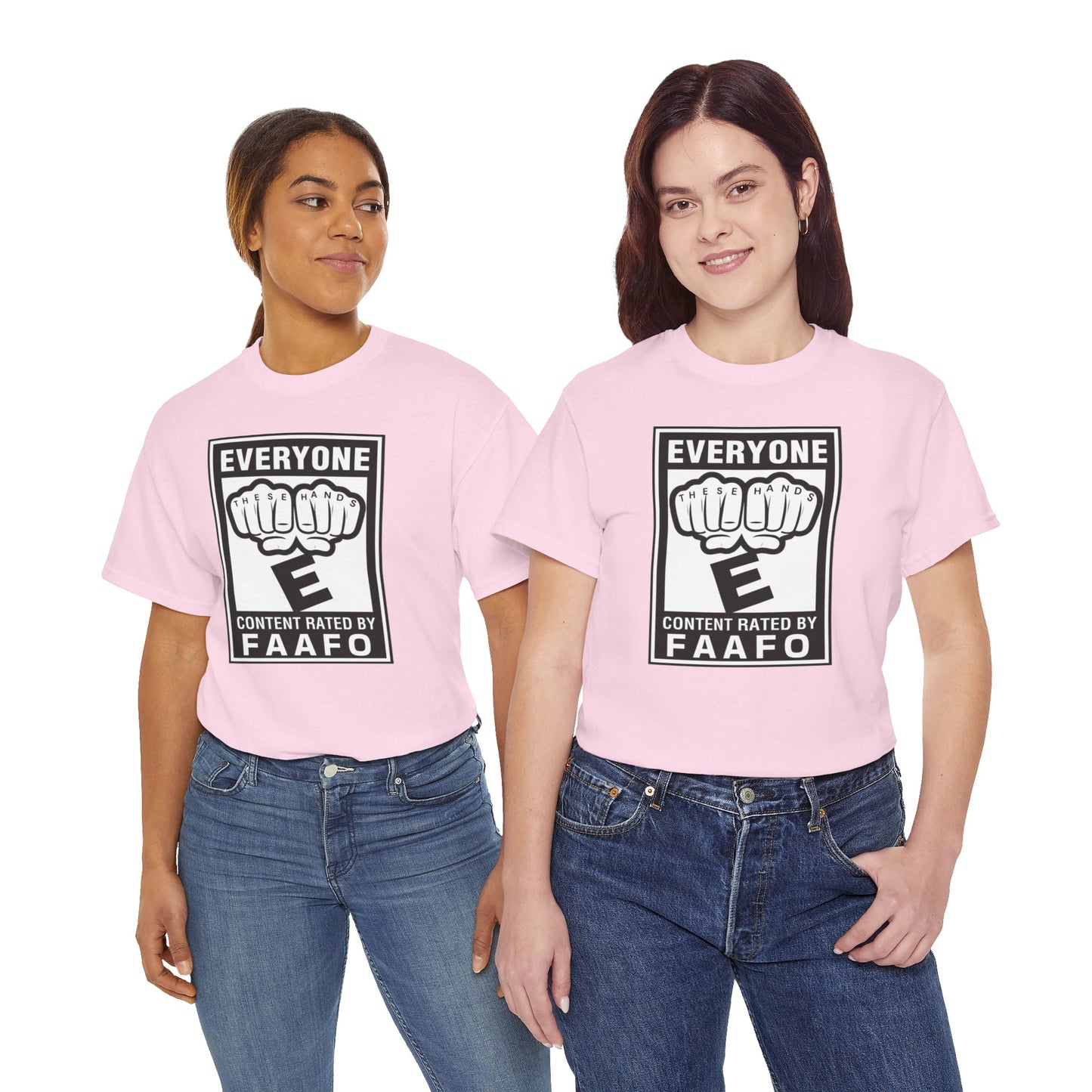 The Great Equalizer, These hands rated E for everyone Unisex Heavy Cotton Tee