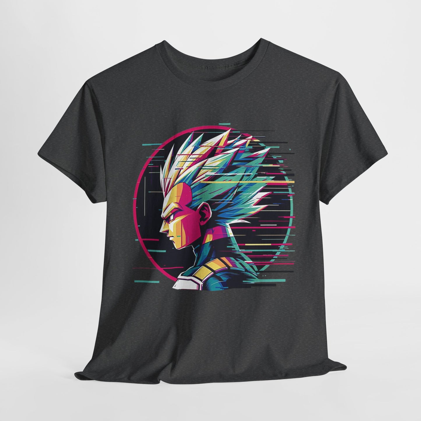 Prince of all Glitches, Saiyan side profile Unisex Heavy Cotton Tee