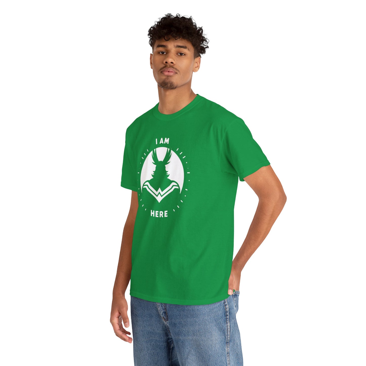 Unleash Your Hero Within: Mighty Silhouette Empowerment Tee Unisex Heavy Cotton Tee