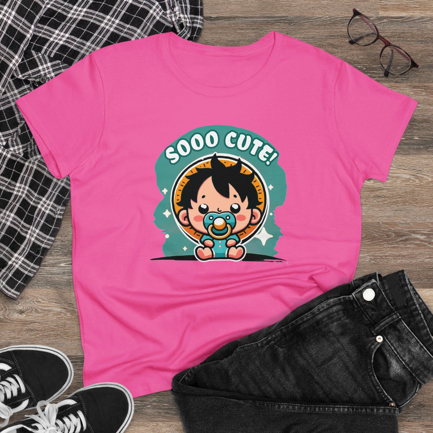 Cute Edition: Baby Gum Gum Pirate King Women's Cotton Graphic Tee