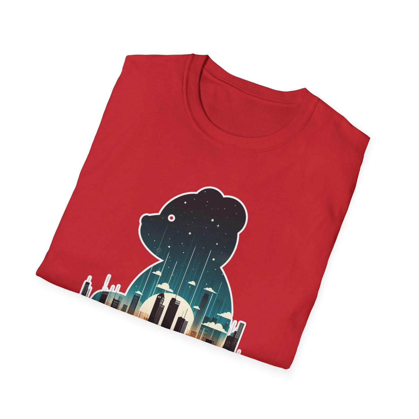 Bear in the Big City Graphic Tee; Cotton Unisex
