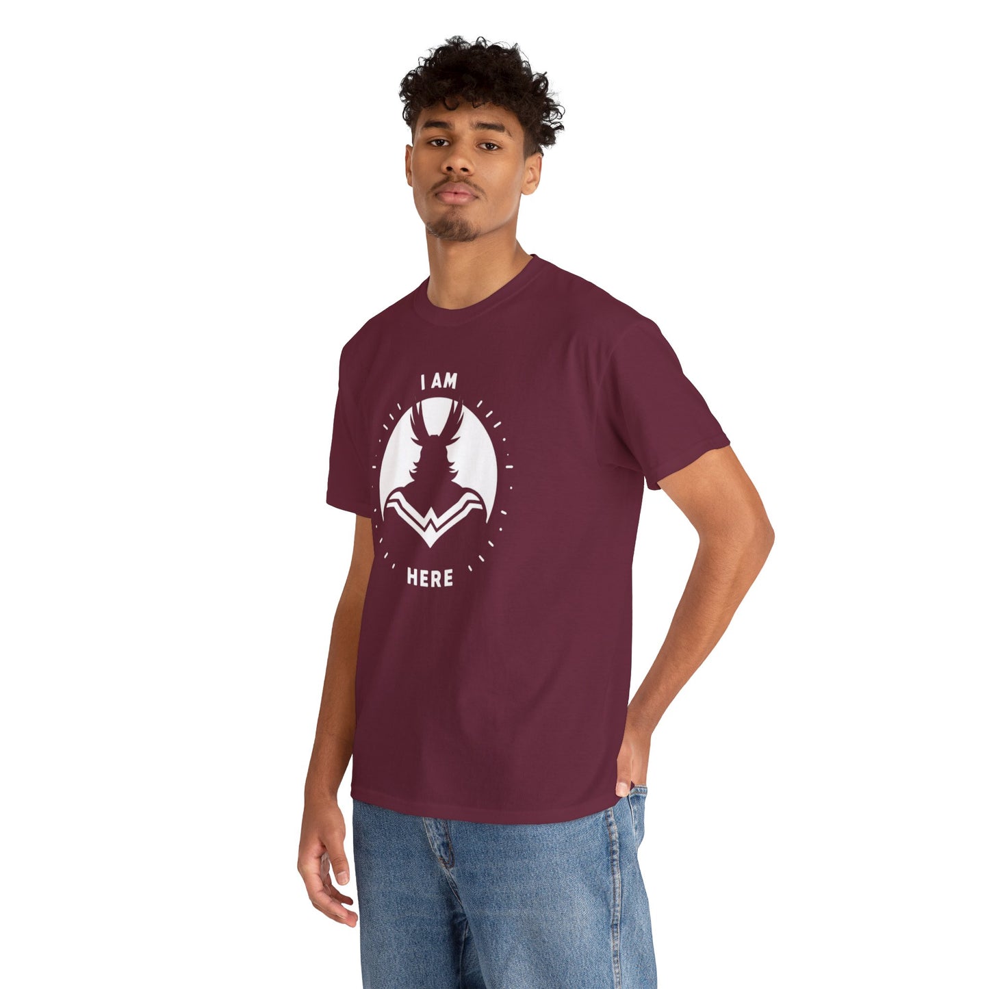 Unleash Your Hero Within: Mighty Silhouette Empowerment Tee Unisex Heavy Cotton Tee