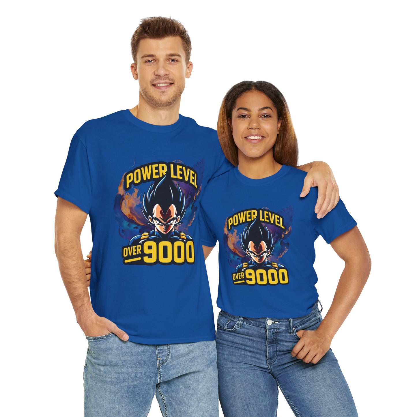Iconic quote "Power level Over 9000" Unisex Heavy Cotton Tee