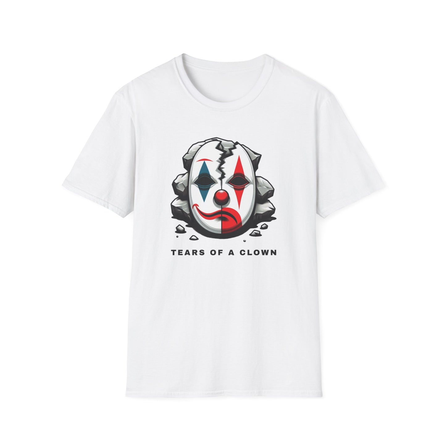 Tragic Serenade: Unisex Cotton Epic Tee - An Ode to the Profound Tears Weaved into a Clown's Soul