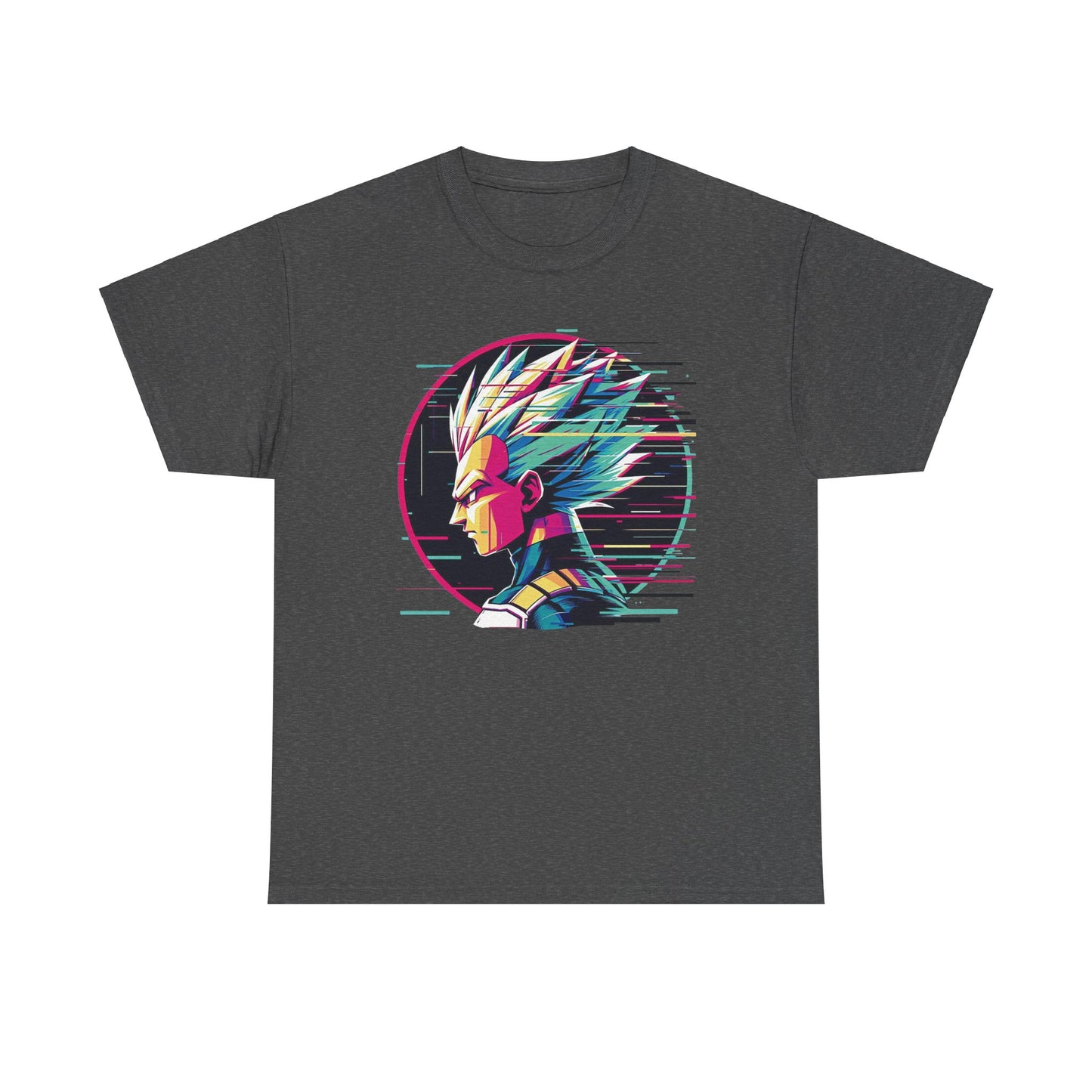 Prince of all Glitches, Saiyan side profile Unisex Heavy Cotton Tee