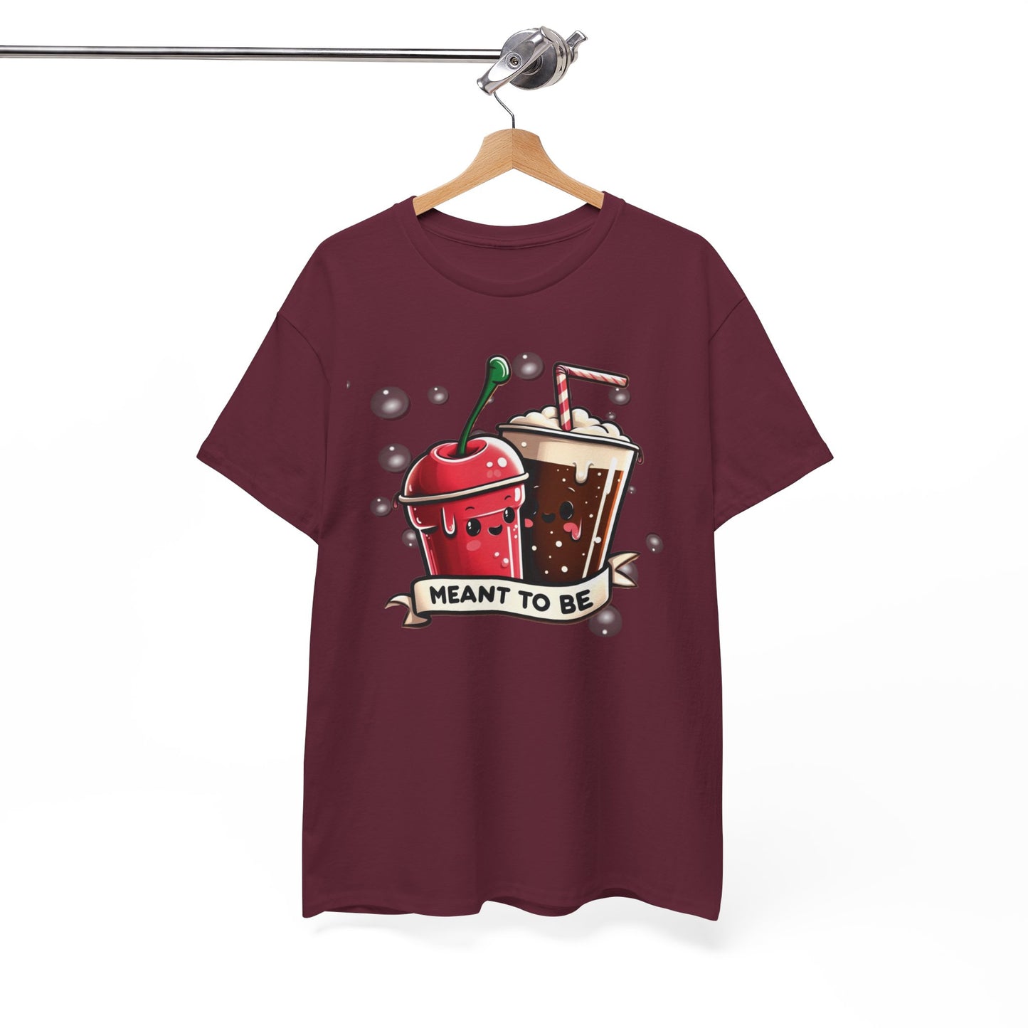 Fizzy Fate: Cherry Soda & Root Beer - Sippin' Soulmates, Unisex Heavy Cotton Tee