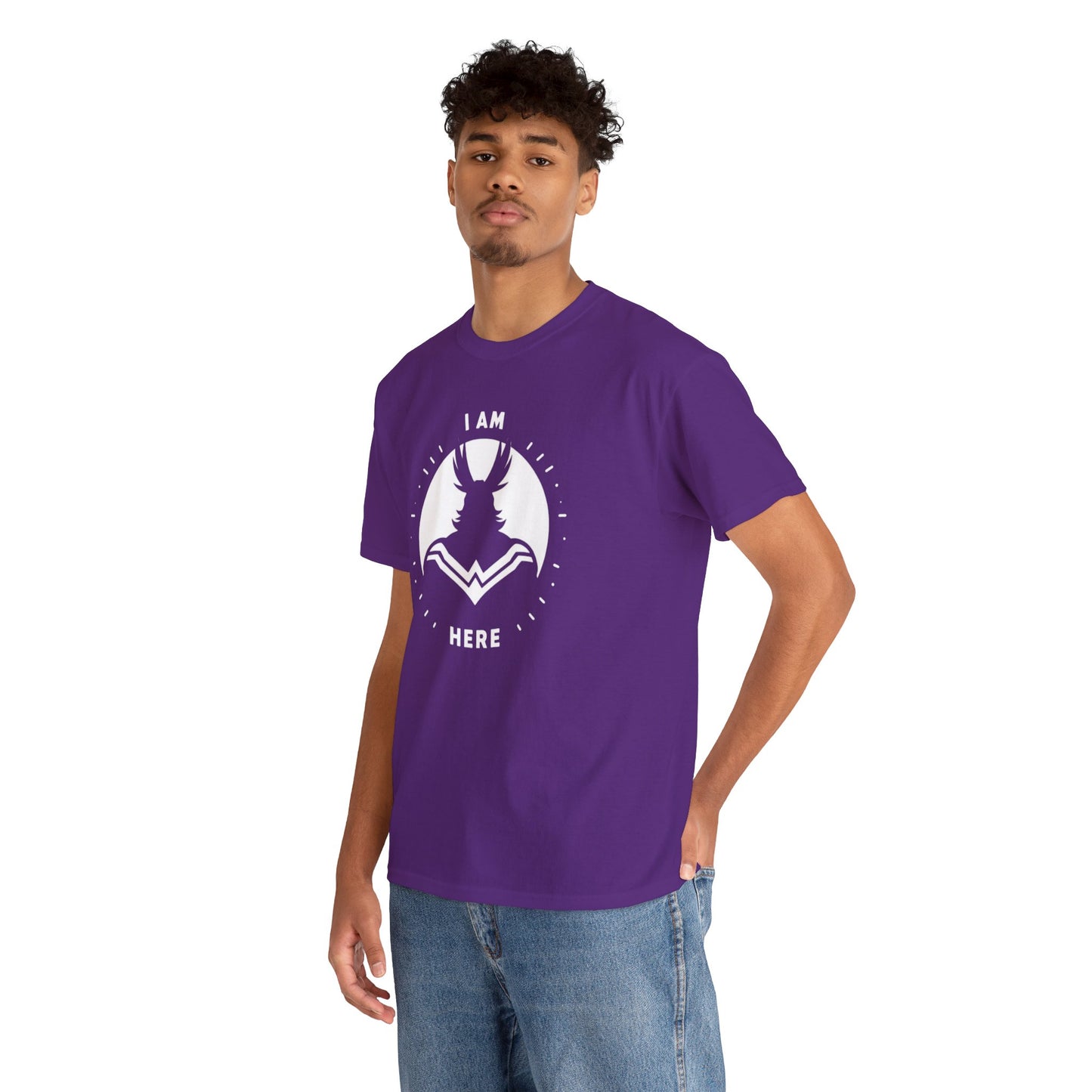Unleash Your Hero Within: Mighty Silhouette Empowerment Tee Unisex Heavy Cotton Tee