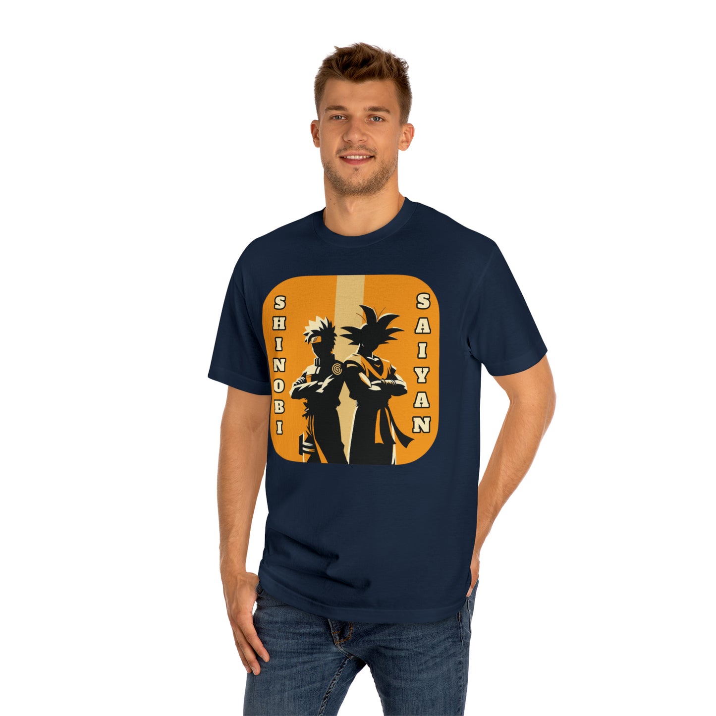 Anime Legends Unite: Shinobi meets Saiyan, Dual forces Cotton Graphic Tee