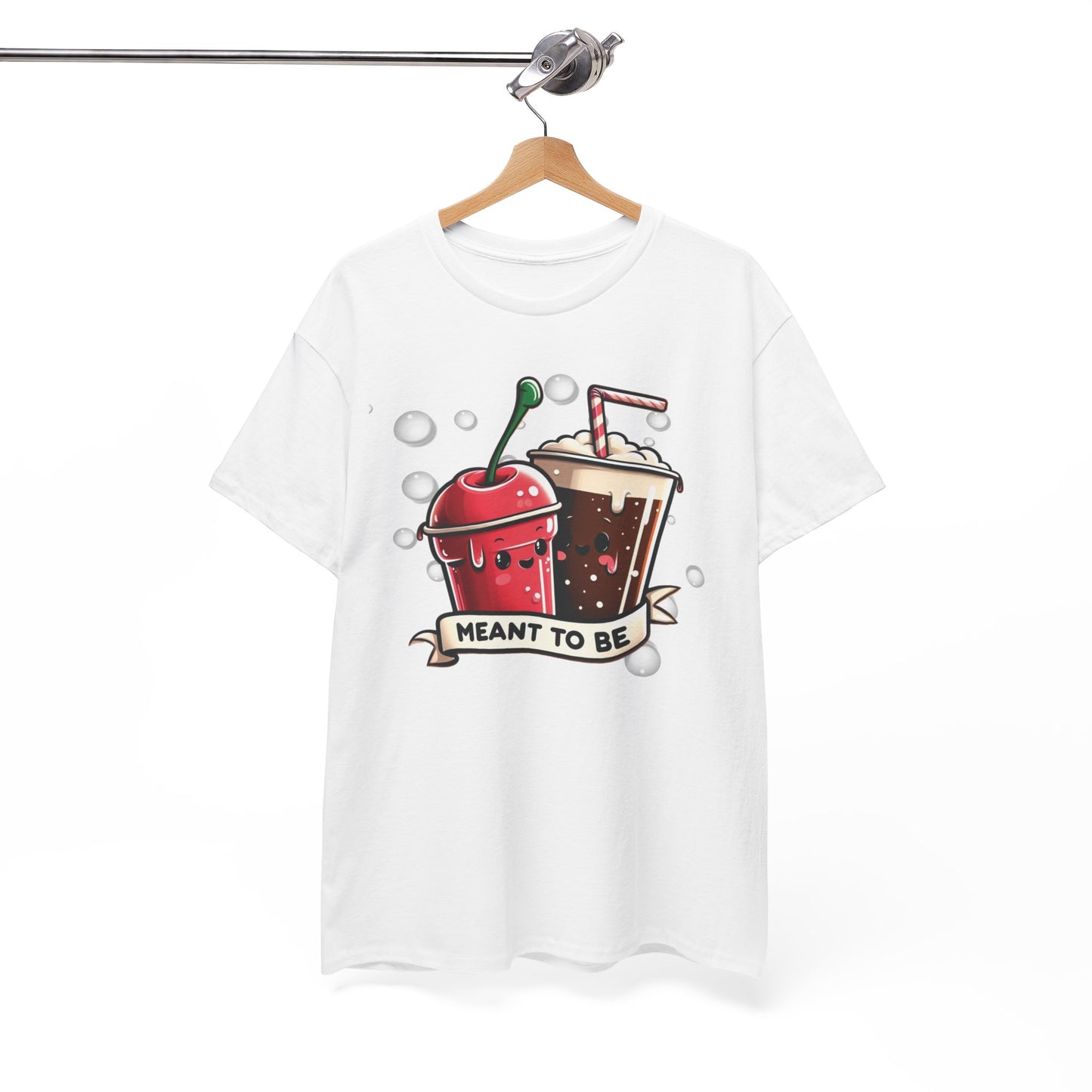 Fizzy Fate: Cherry Soda & Root Beer - Sippin' Soulmates, Unisex Heavy Cotton Tee