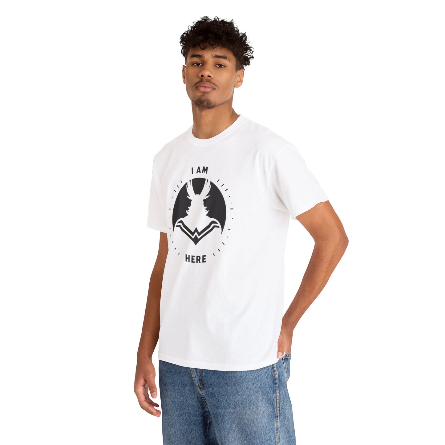 Unleash Your Hero Within: Mighty Silhouette Empowerment Tee Unisex Heavy Cotton Tee
