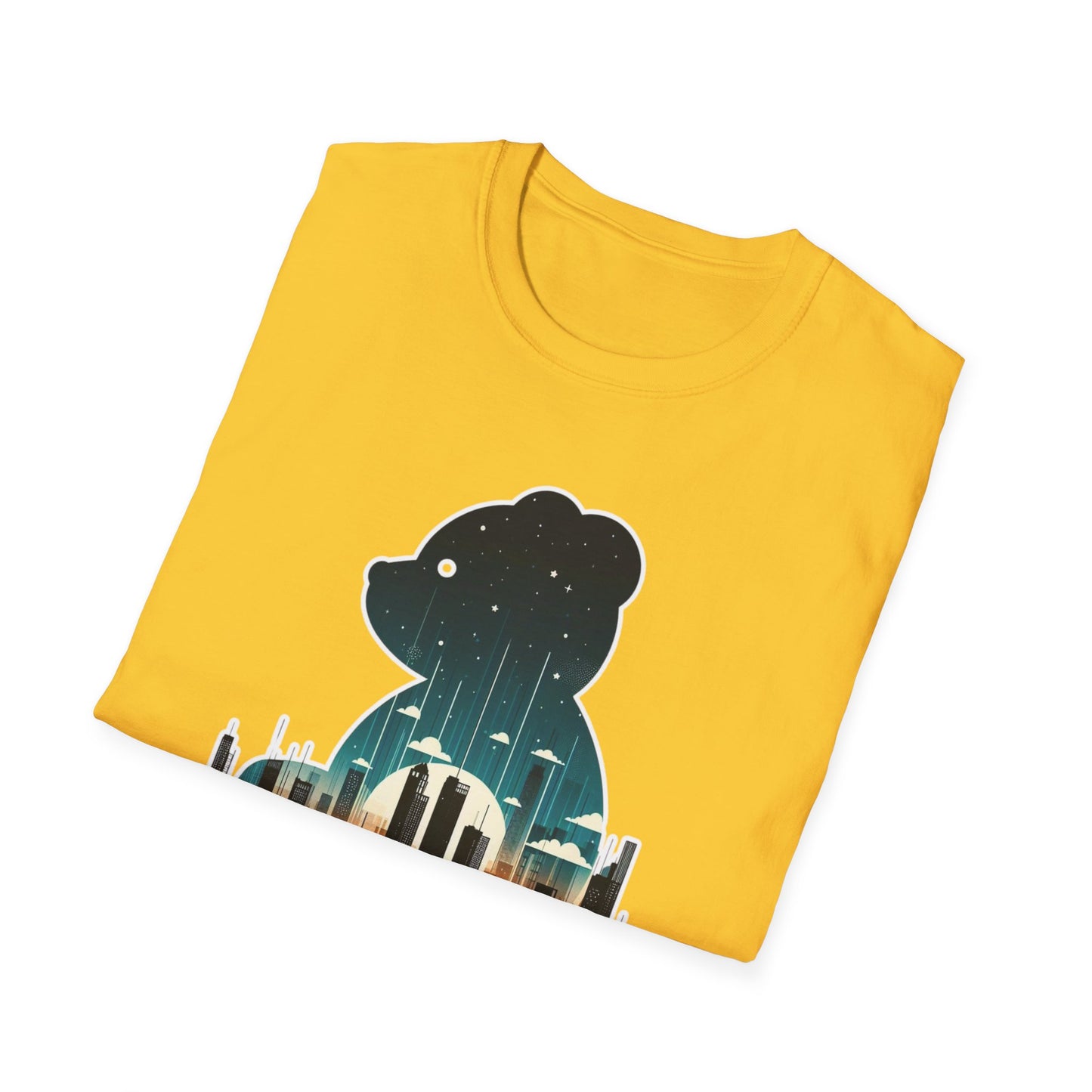 Bear in the Big City Graphic Tee; Cotton Unisex