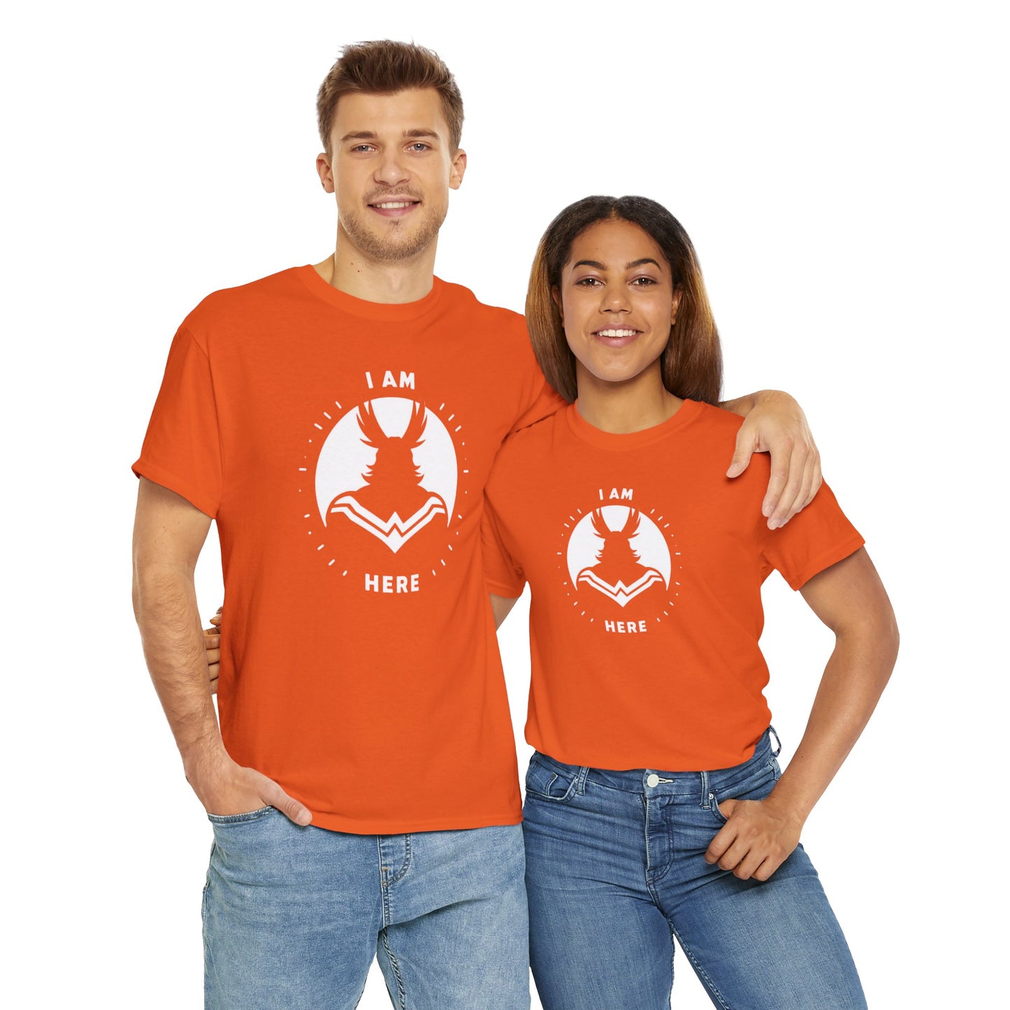 Unleash Your Hero Within: Mighty Silhouette Empowerment Tee Unisex Heavy Cotton Tee