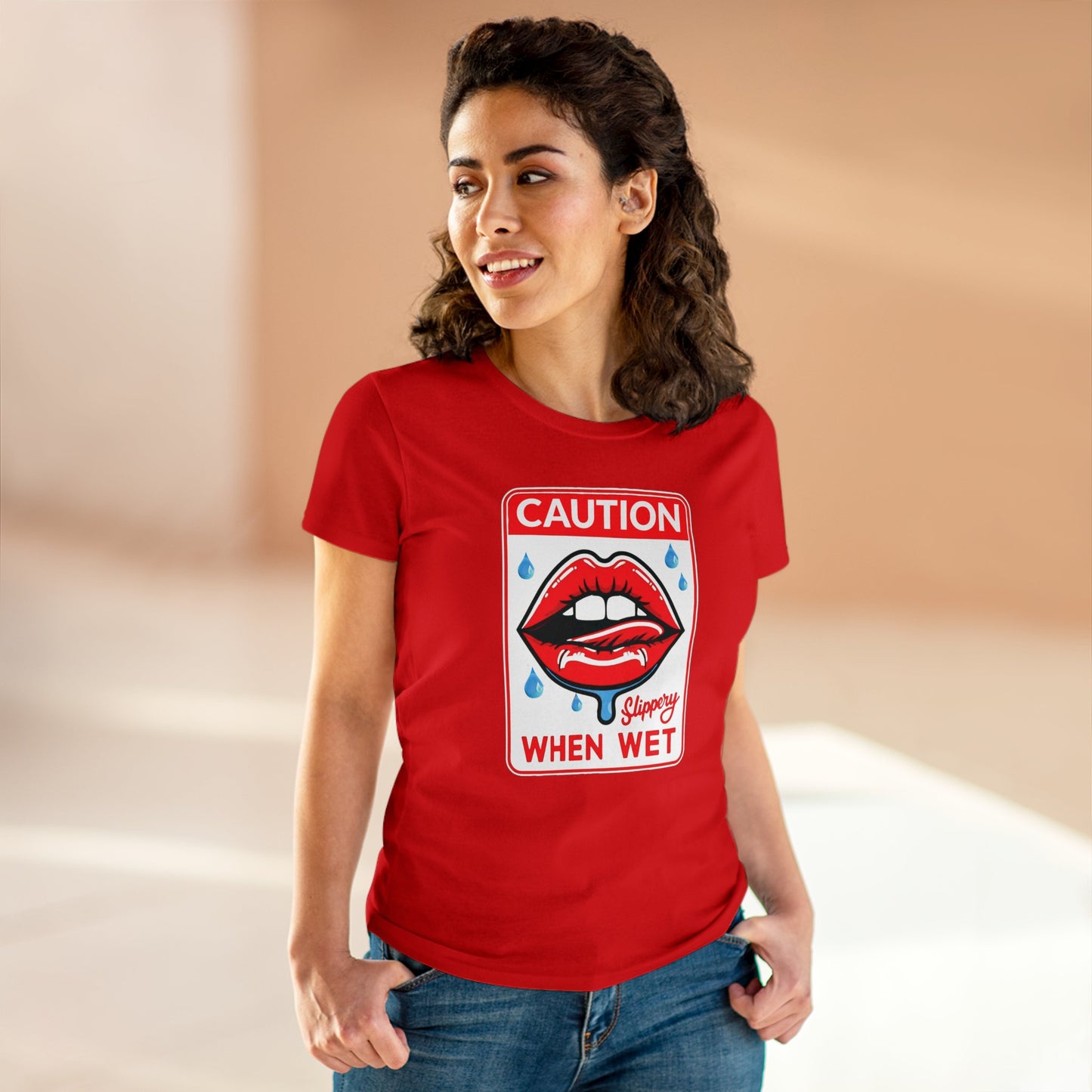 Wet & Witty: Adult Humor Splash Zone Tee for Women