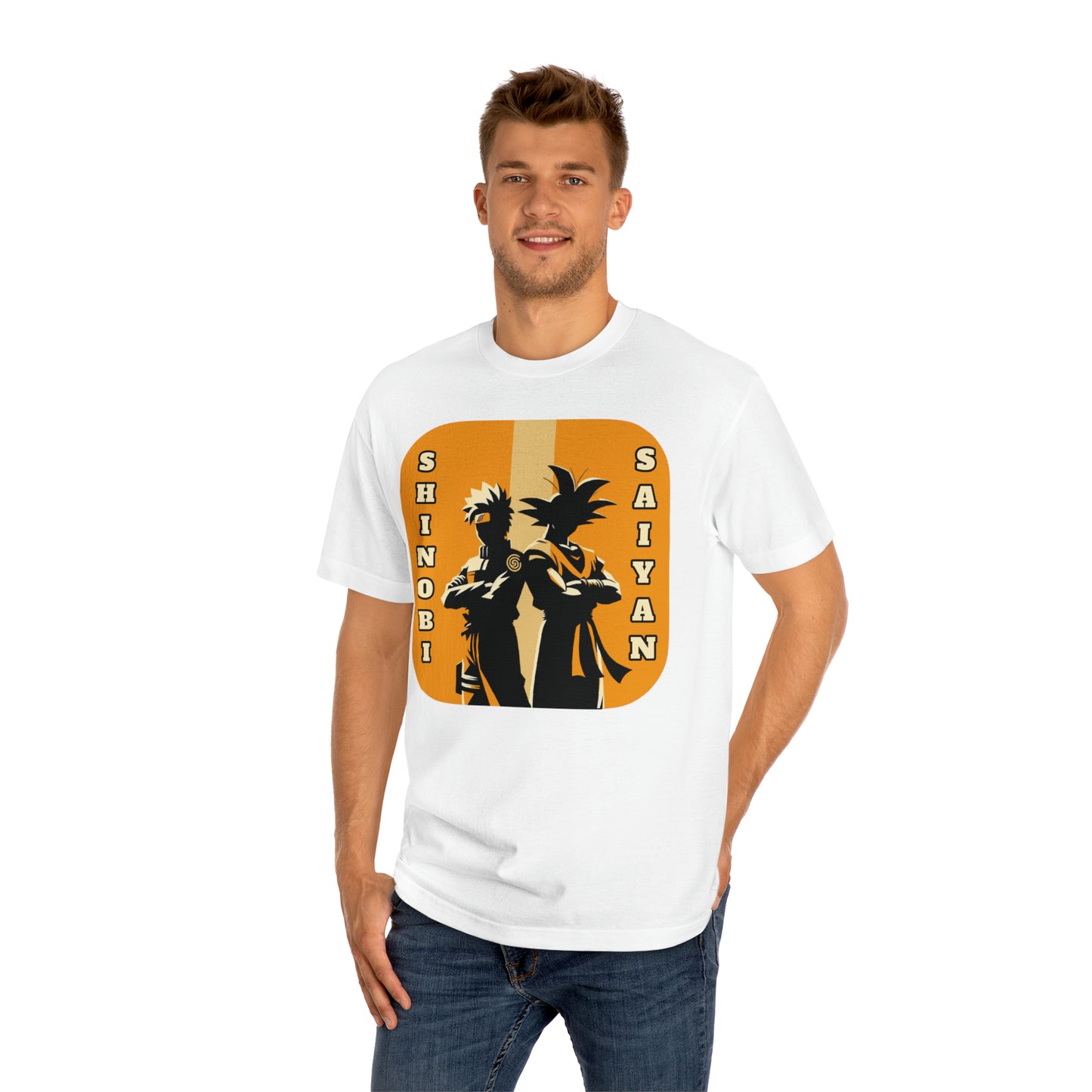 Anime Legends Unite: Shinobi meets Saiyan, Dual forces Cotton Graphic Tee