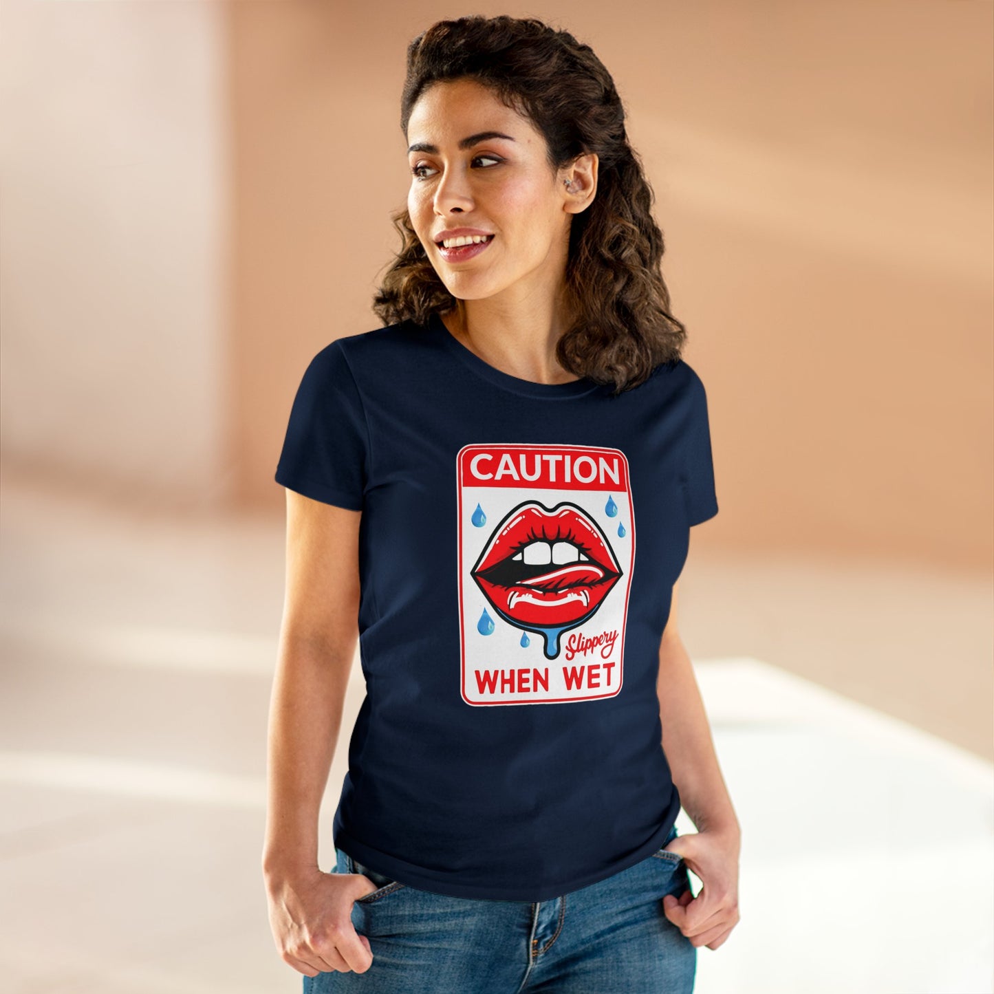 Wet & Witty: Adult Humor Splash Zone Tee for Women