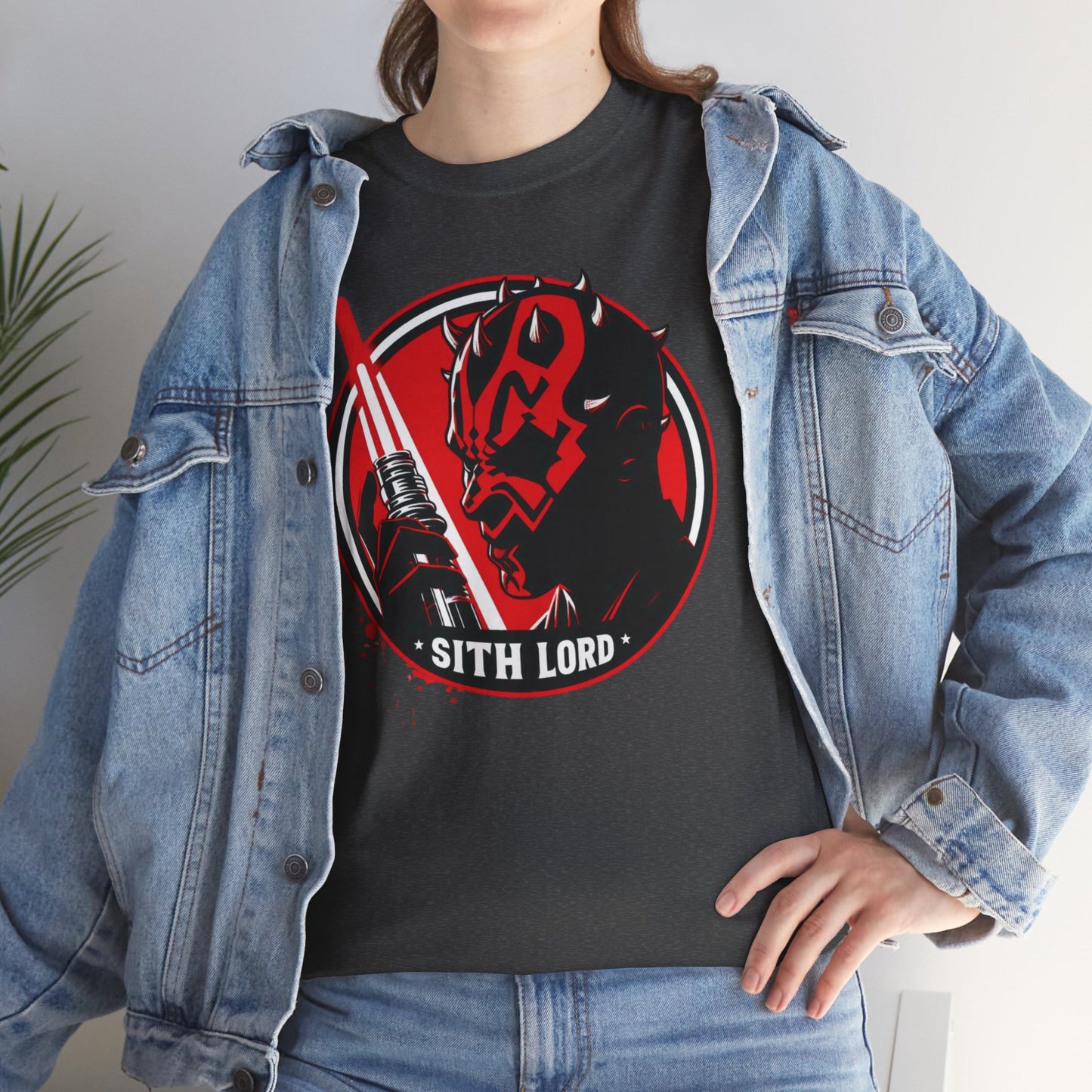 Double-Edged Darkness: Darth Maul Unleashed, unisex heavy cotton graphic tee
