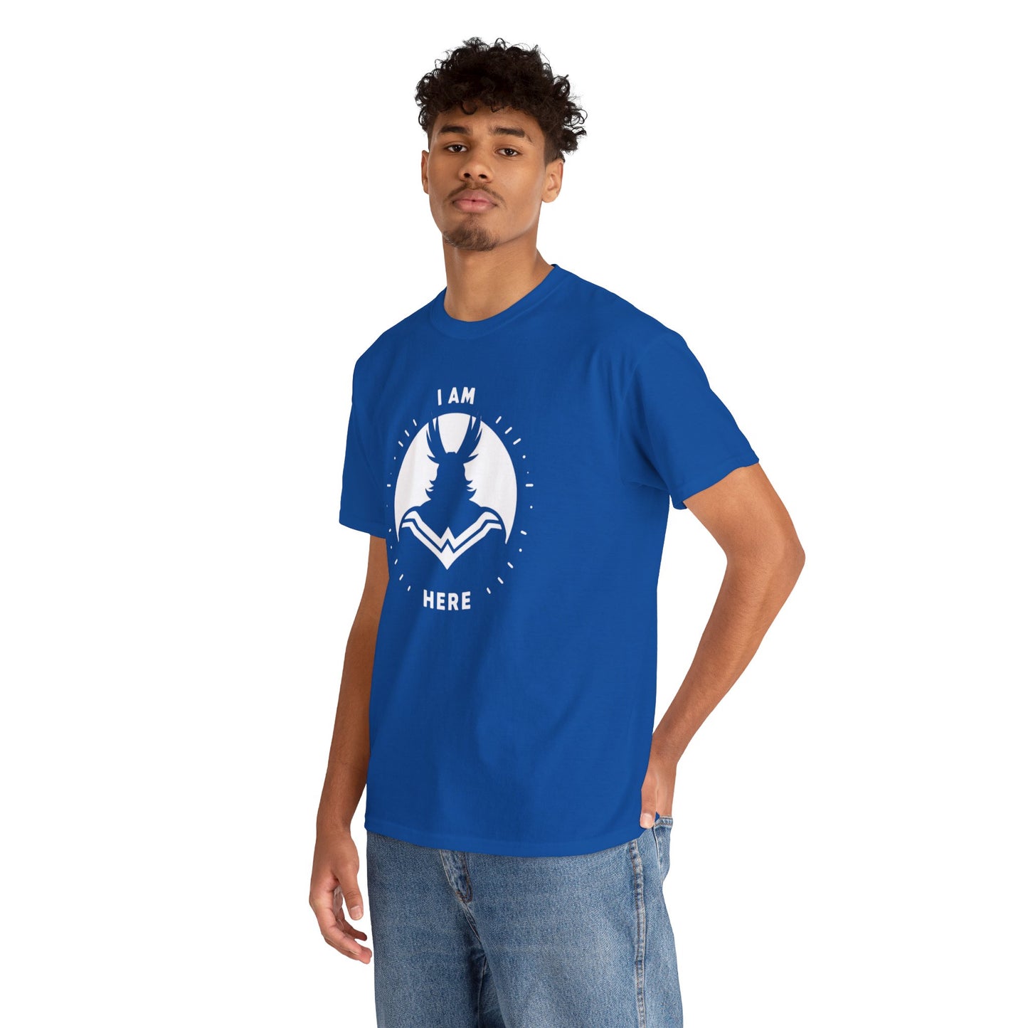 Unleash Your Hero Within: Mighty Silhouette Empowerment Tee Unisex Heavy Cotton Tee