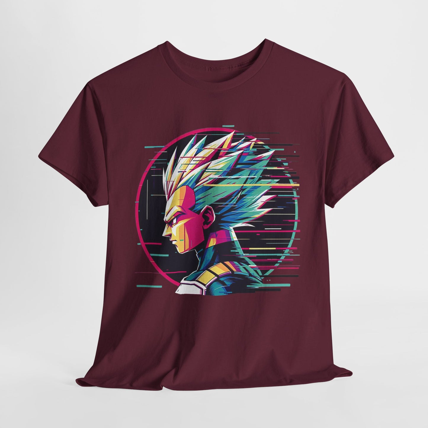 Prince of all Glitches, Saiyan side profile Unisex Heavy Cotton Tee
