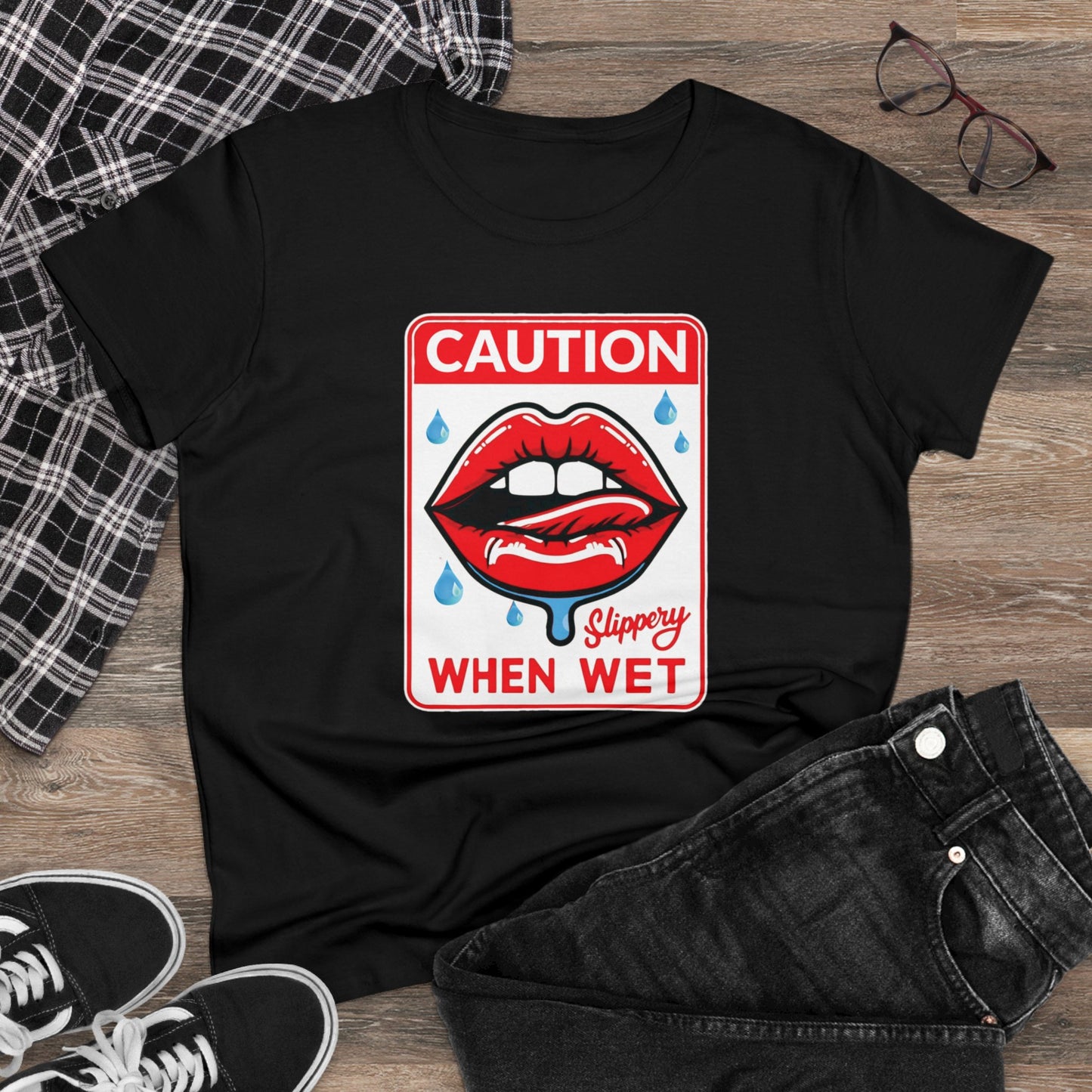 Wet & Witty: Adult Humor Splash Zone Tee for Women