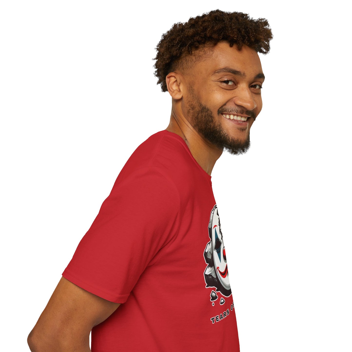 Tragic Serenade: Unisex Cotton Epic Tee - An Ode to the Profound Tears Weaved into a Clown's Soul