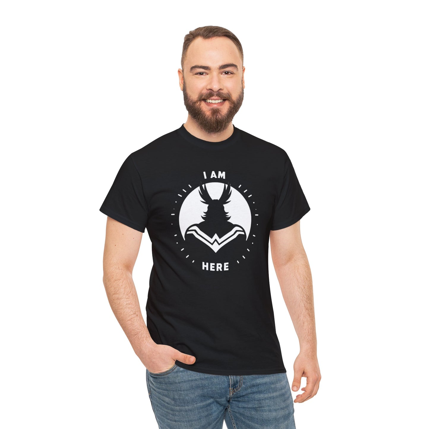 Unleash Your Hero Within: Mighty Silhouette Empowerment Tee Unisex Heavy Cotton Tee