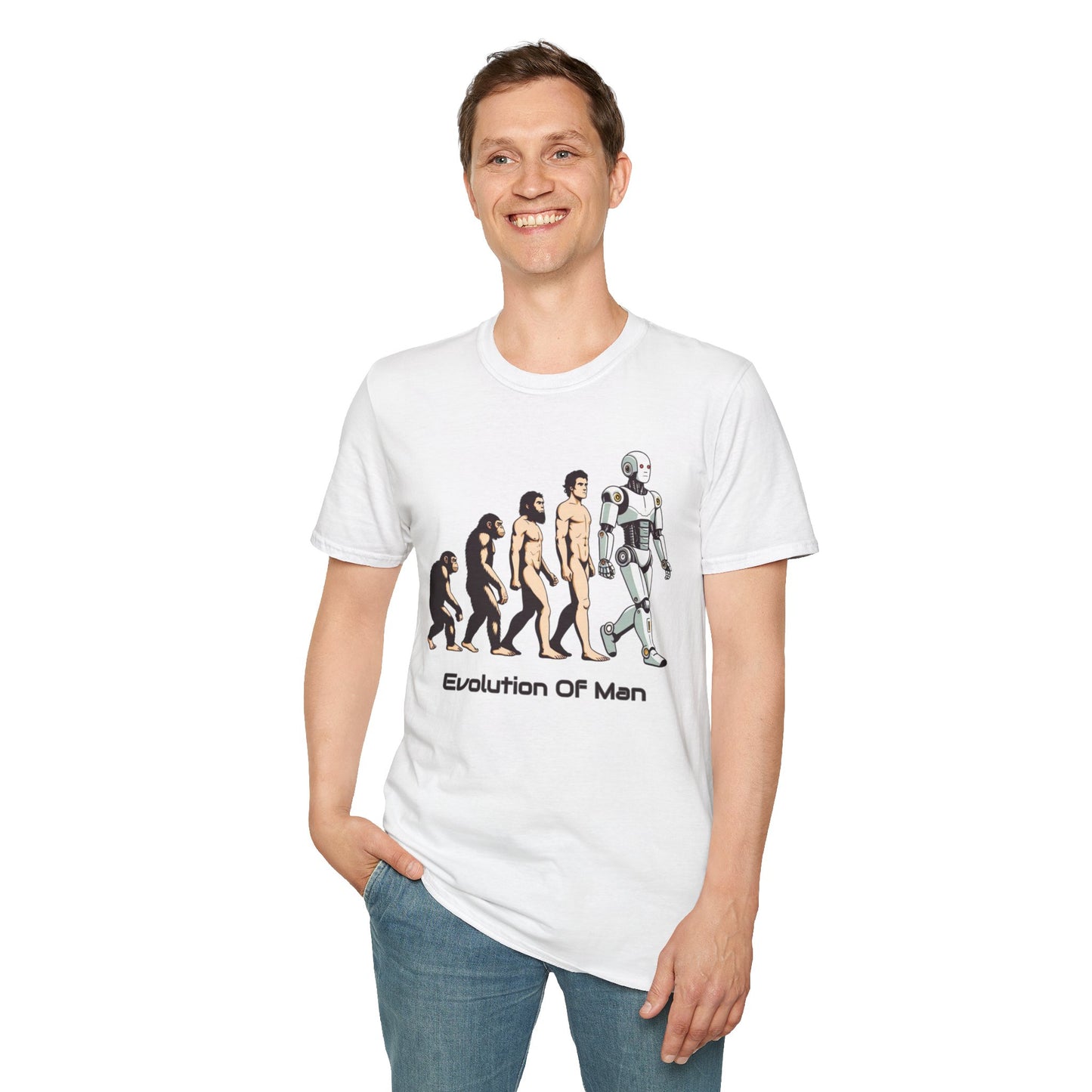 Man to Machine in comfy evolution with 100% cotton Comfort Tee