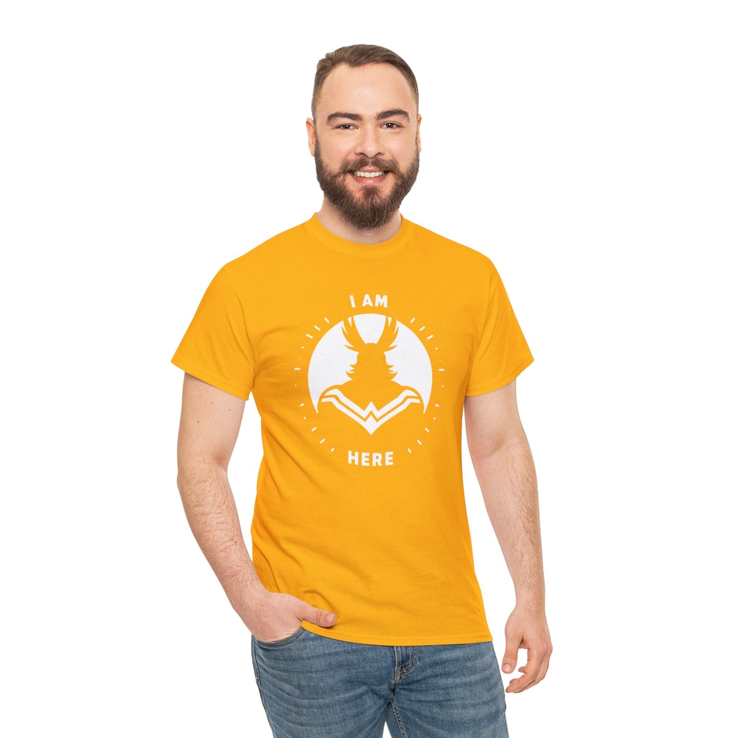 Unleash Your Hero Within: Mighty Silhouette Empowerment Tee Unisex Heavy Cotton Tee