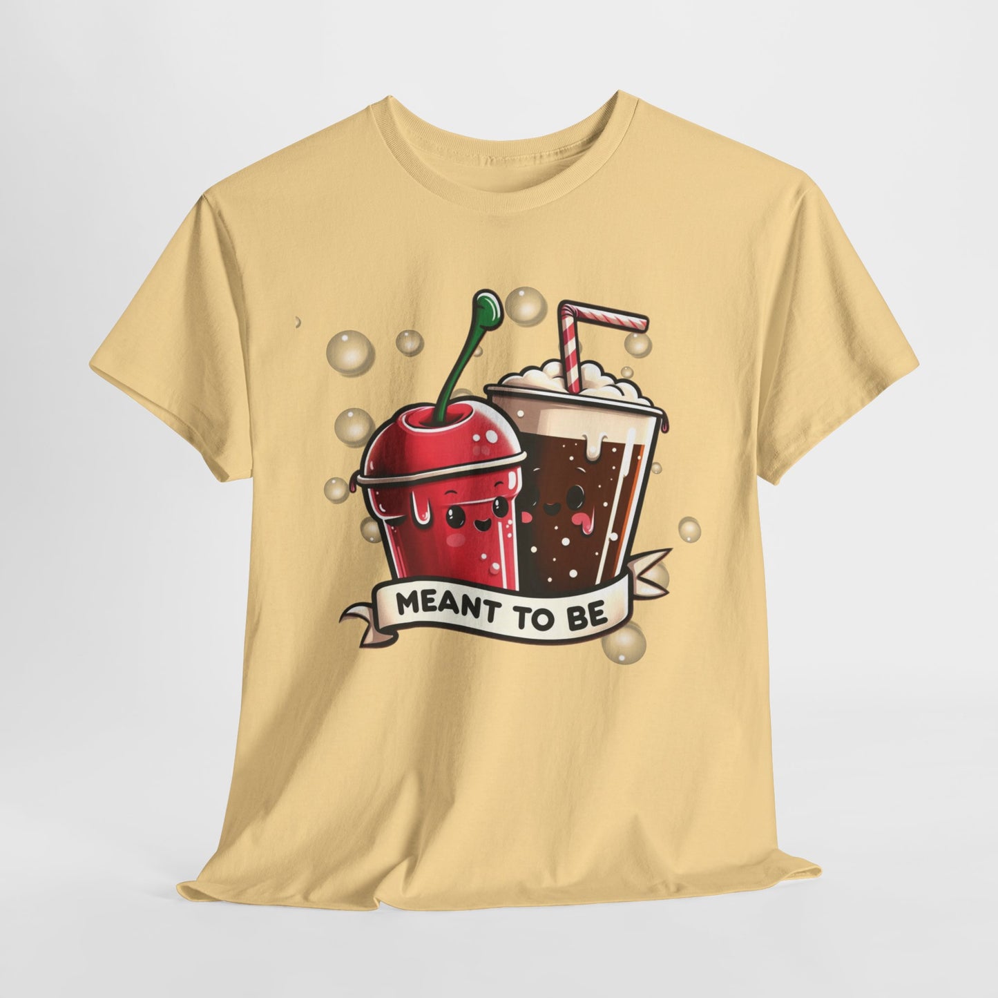 Fizzy Fate: Cherry Soda & Root Beer - Sippin' Soulmates, Unisex Heavy Cotton Tee