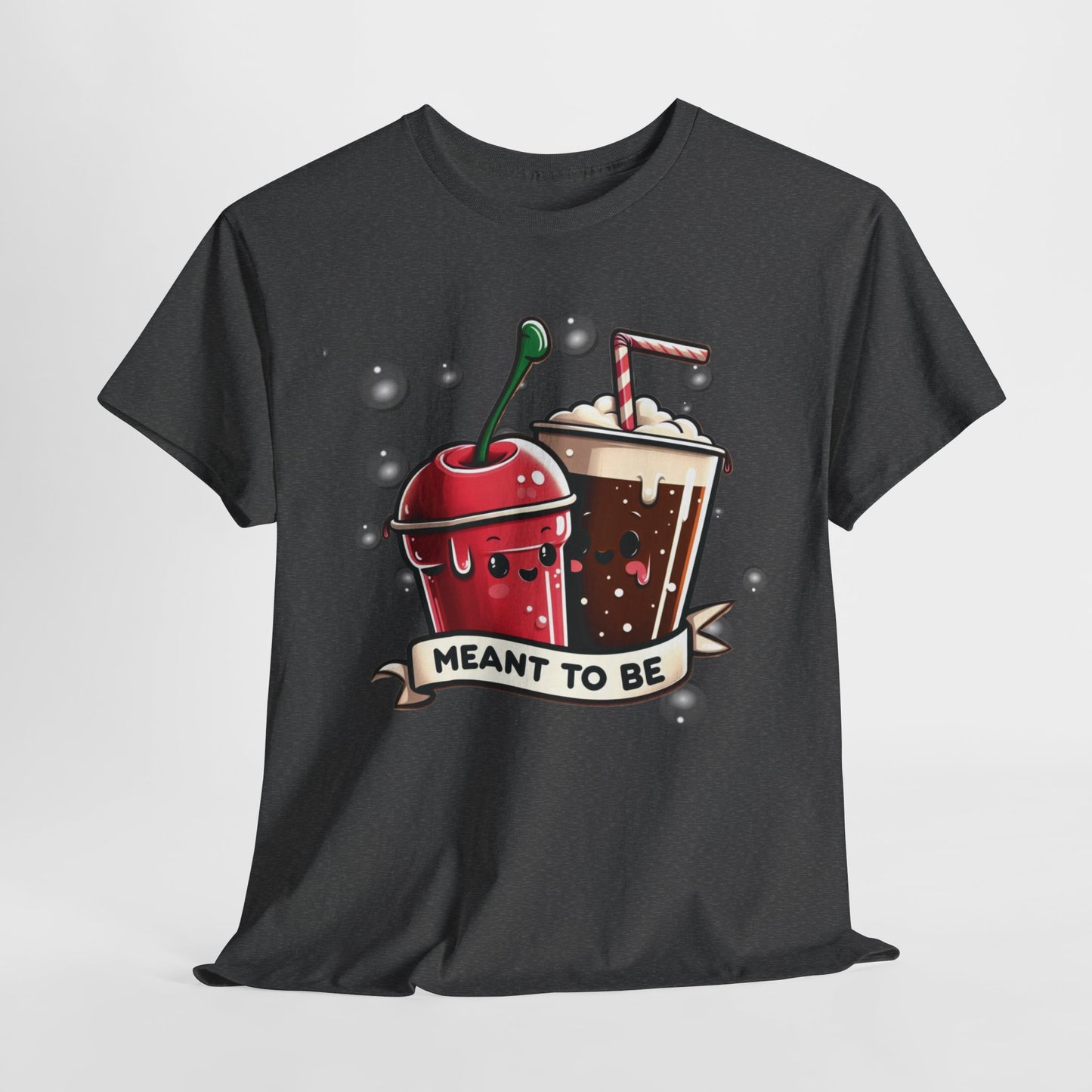 Fizzy Fate: Cherry Soda & Root Beer - Sippin' Soulmates, Unisex Heavy Cotton Tee
