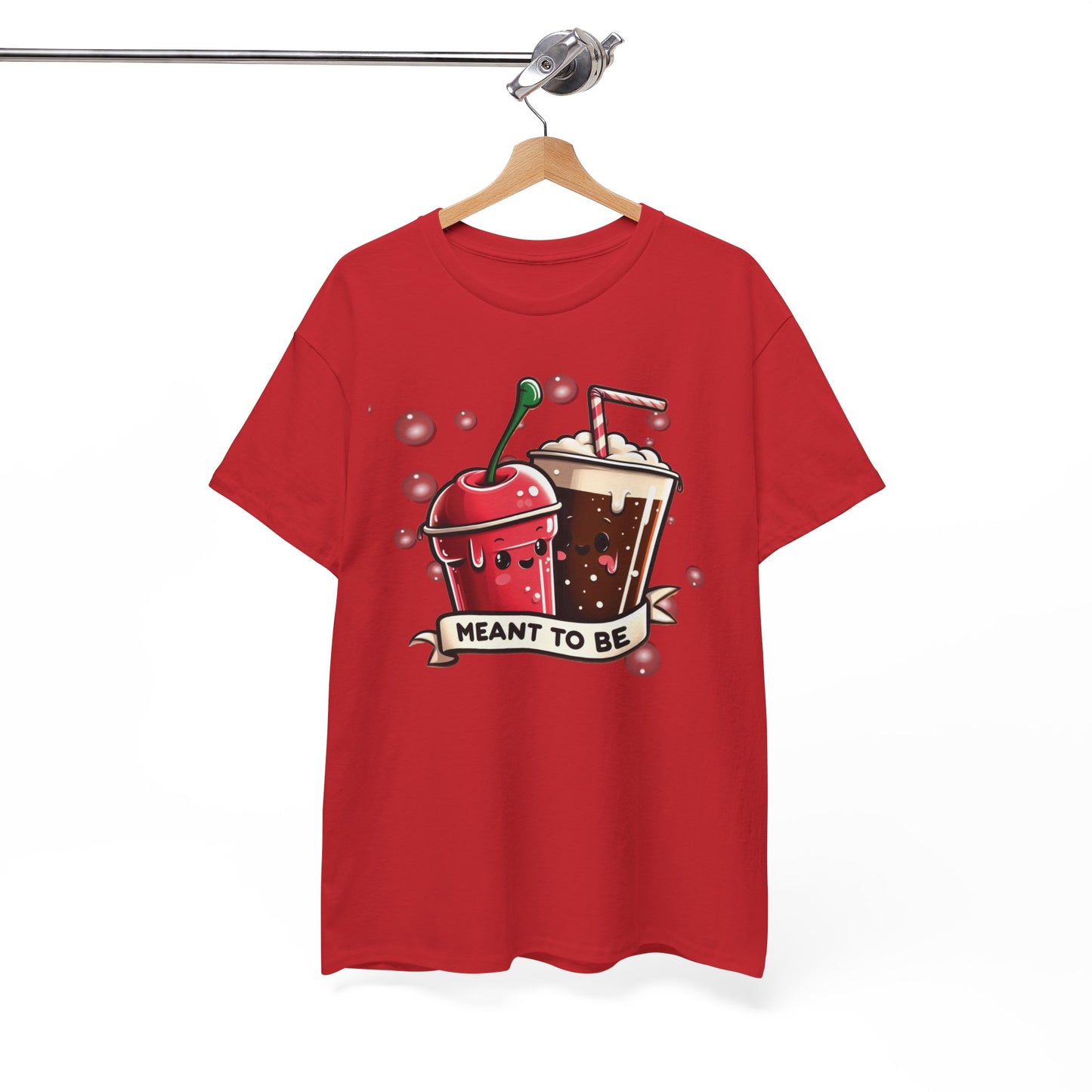 Fizzy Fate: Cherry Soda & Root Beer - Sippin' Soulmates, Unisex Heavy Cotton Tee