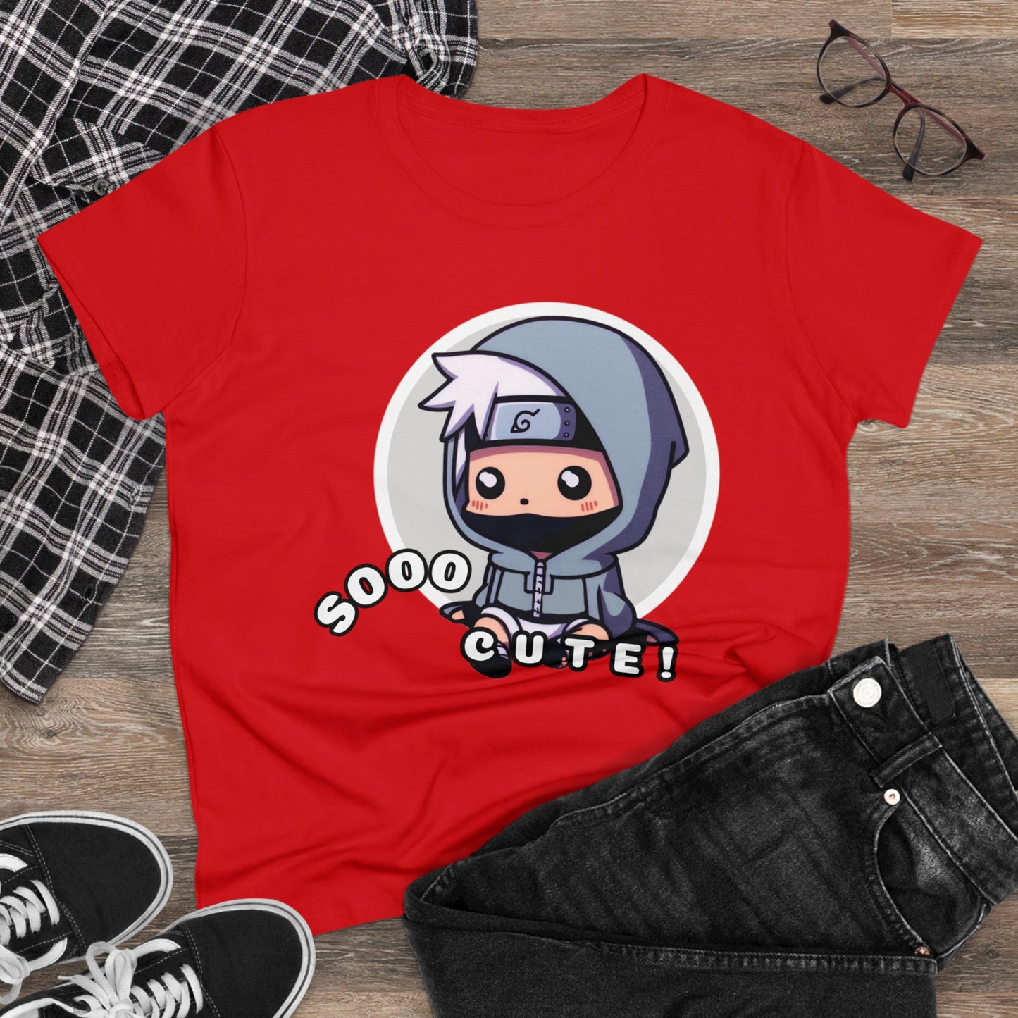 Cute Edition: Copy ninja technique; mini shadow clone jutsu, Women's Cotton Graphic Tee