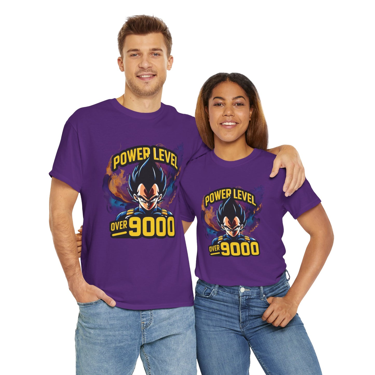 Iconic quote "Power level Over 9000" Unisex Heavy Cotton Tee