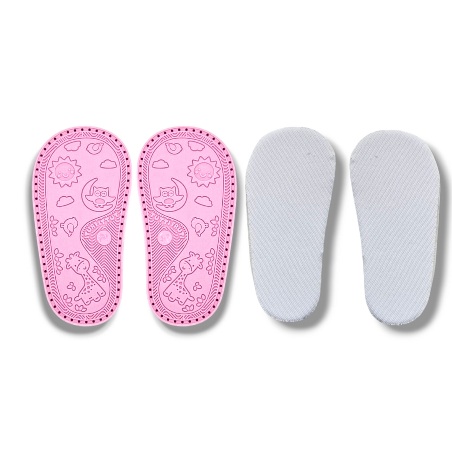 Ann G perforated Baby Shoe Soles with holes and Pure EVA inner soles for crocheting, Soft, flexible, nonslip, comfortable