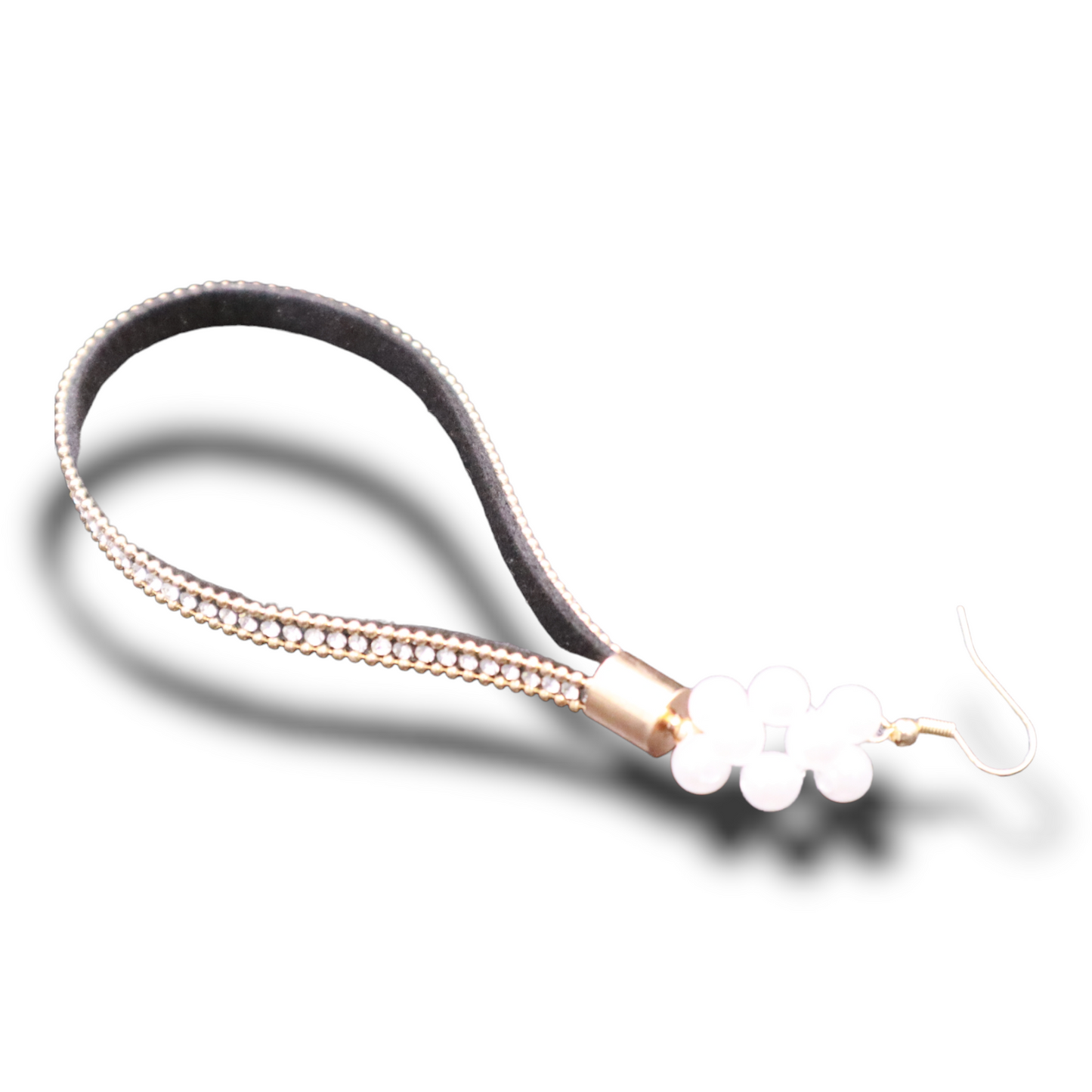 Pearl earrings with Rhinestone crystals