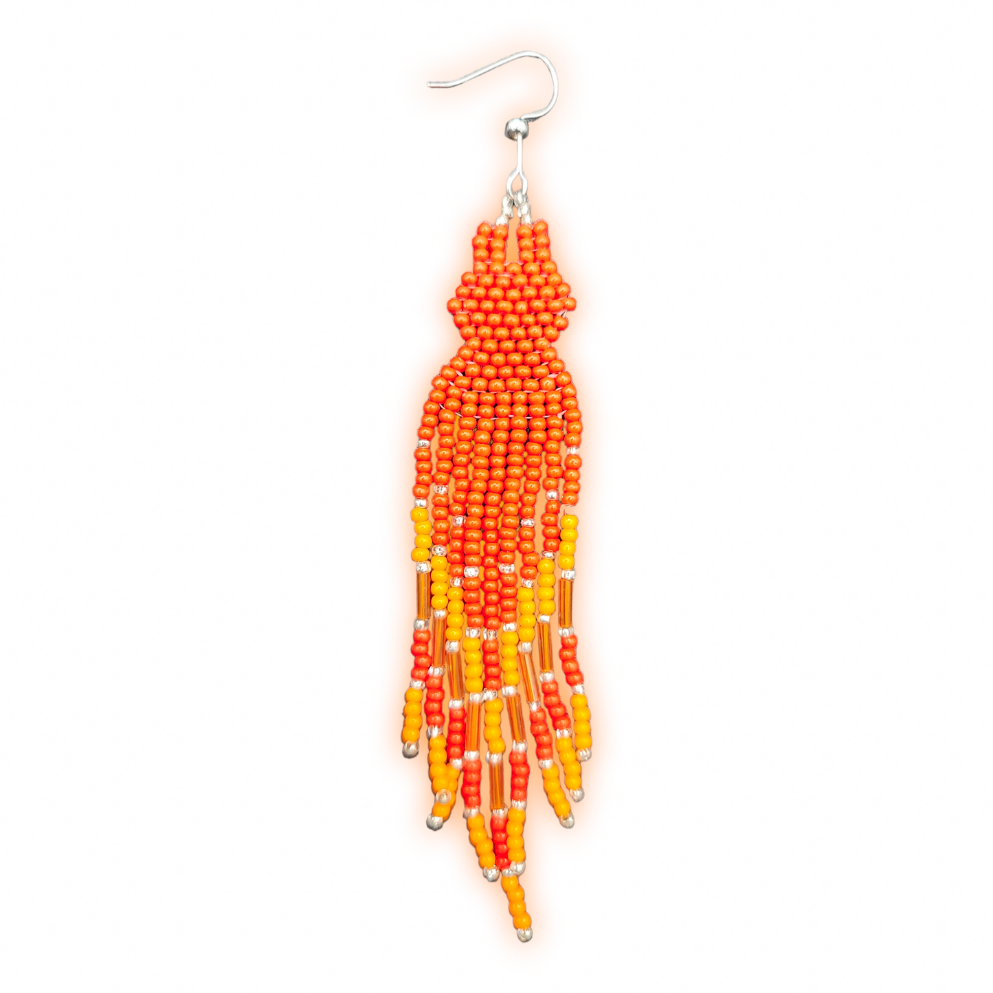 Hanging Dress Beaded Earrings 2pc