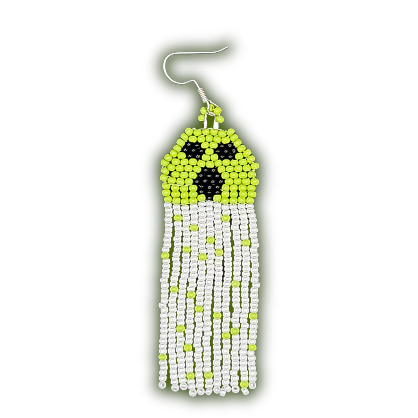 Ghostly Beaded Earrings 2pc